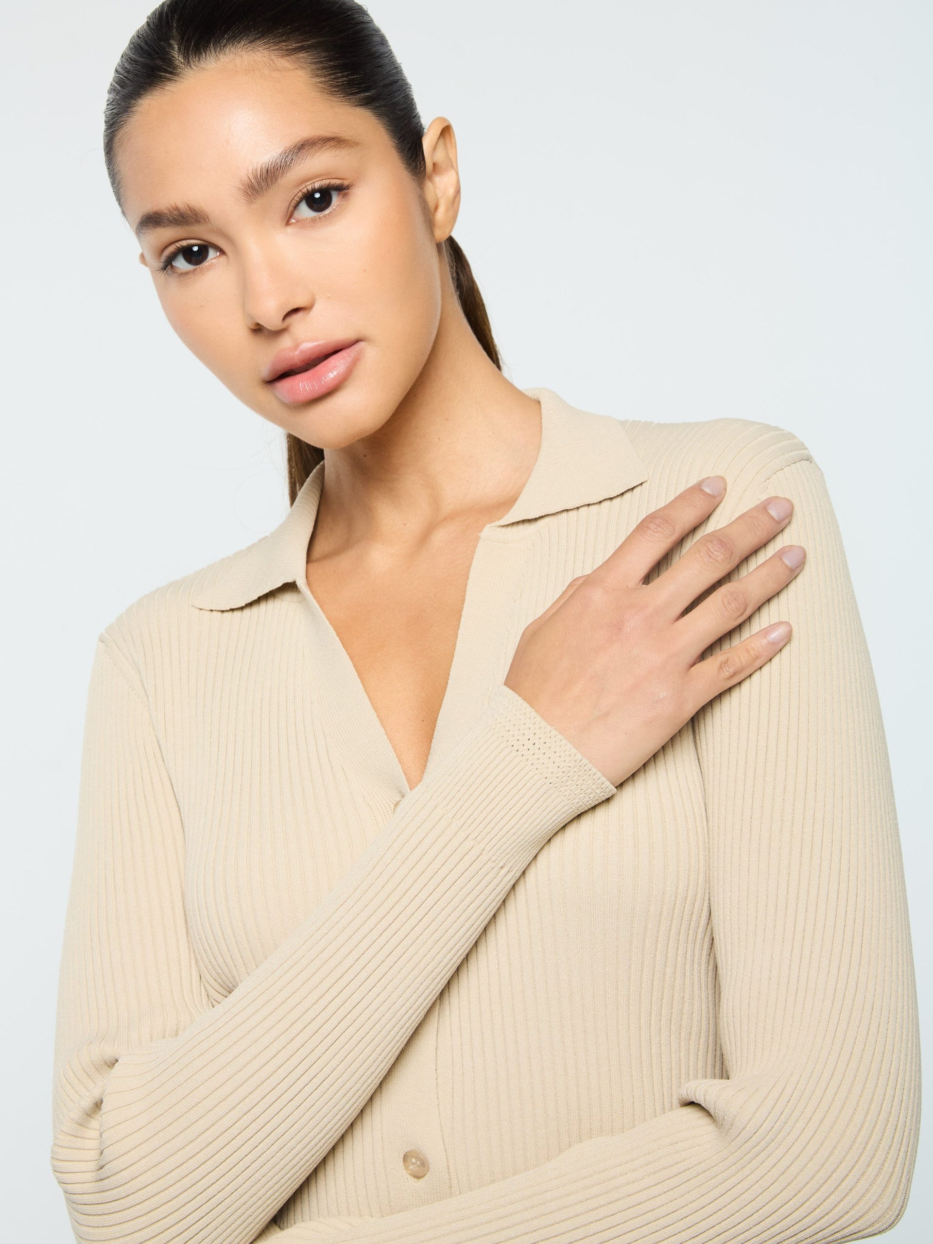Magreta Rib Cardigan- Humus - Image 8