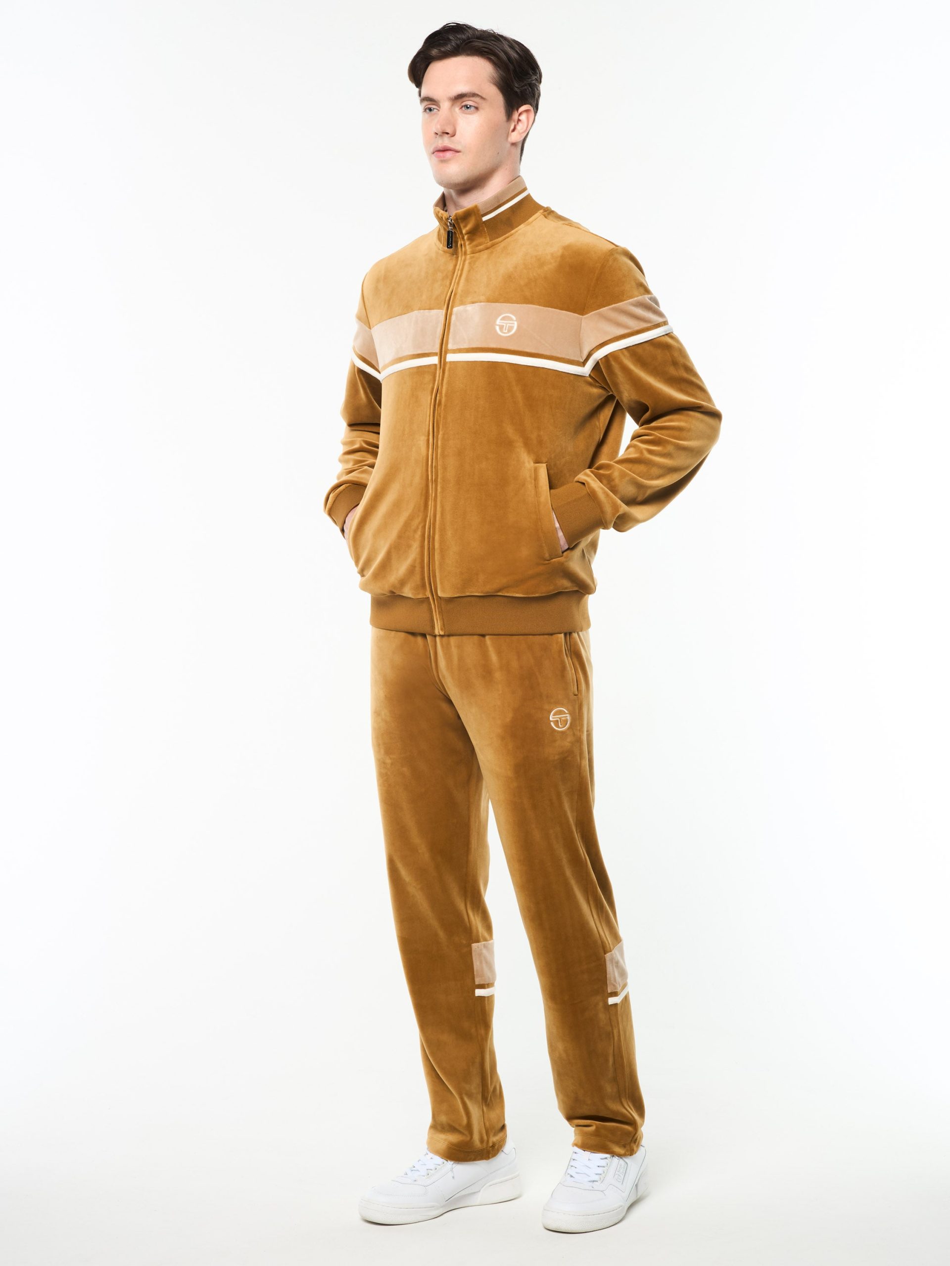 Damarindo Velour Track Jacket- Bronze Brown - Image 4