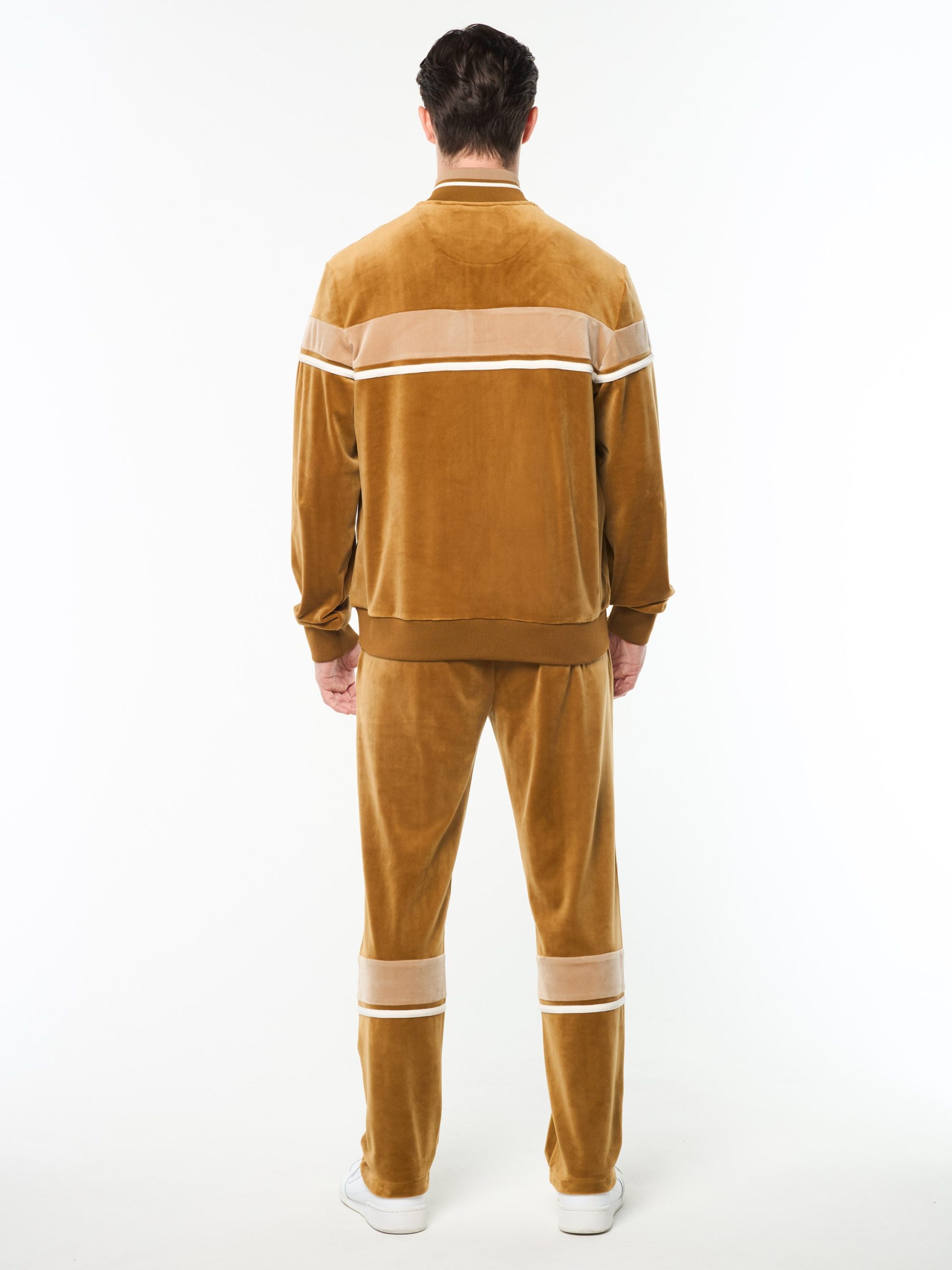 Damarindo Velour Track Jacket- Bronze Brown - Image 5