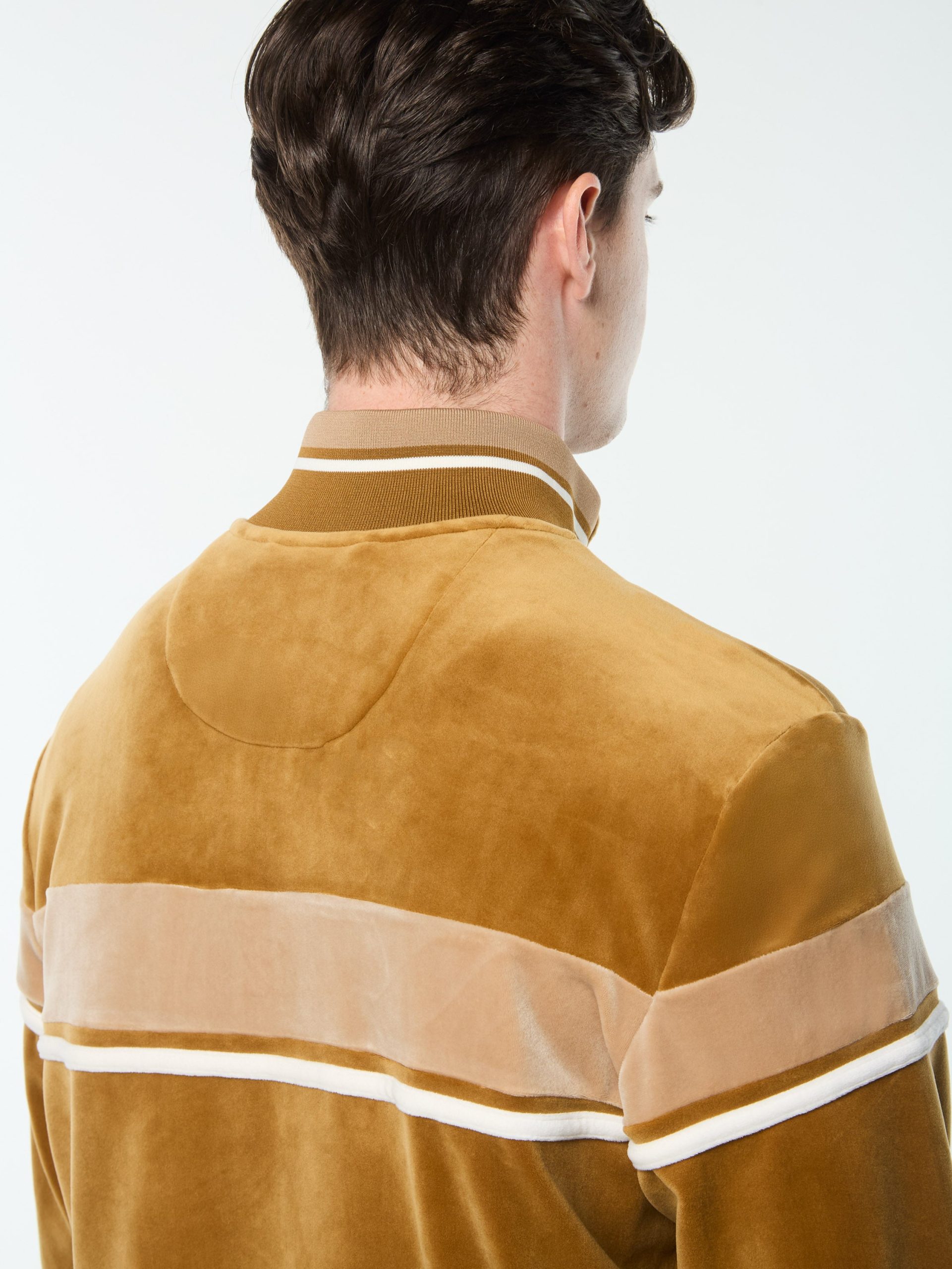 Damarindo Velour Track Jacket- Bronze Brown - Image 6
