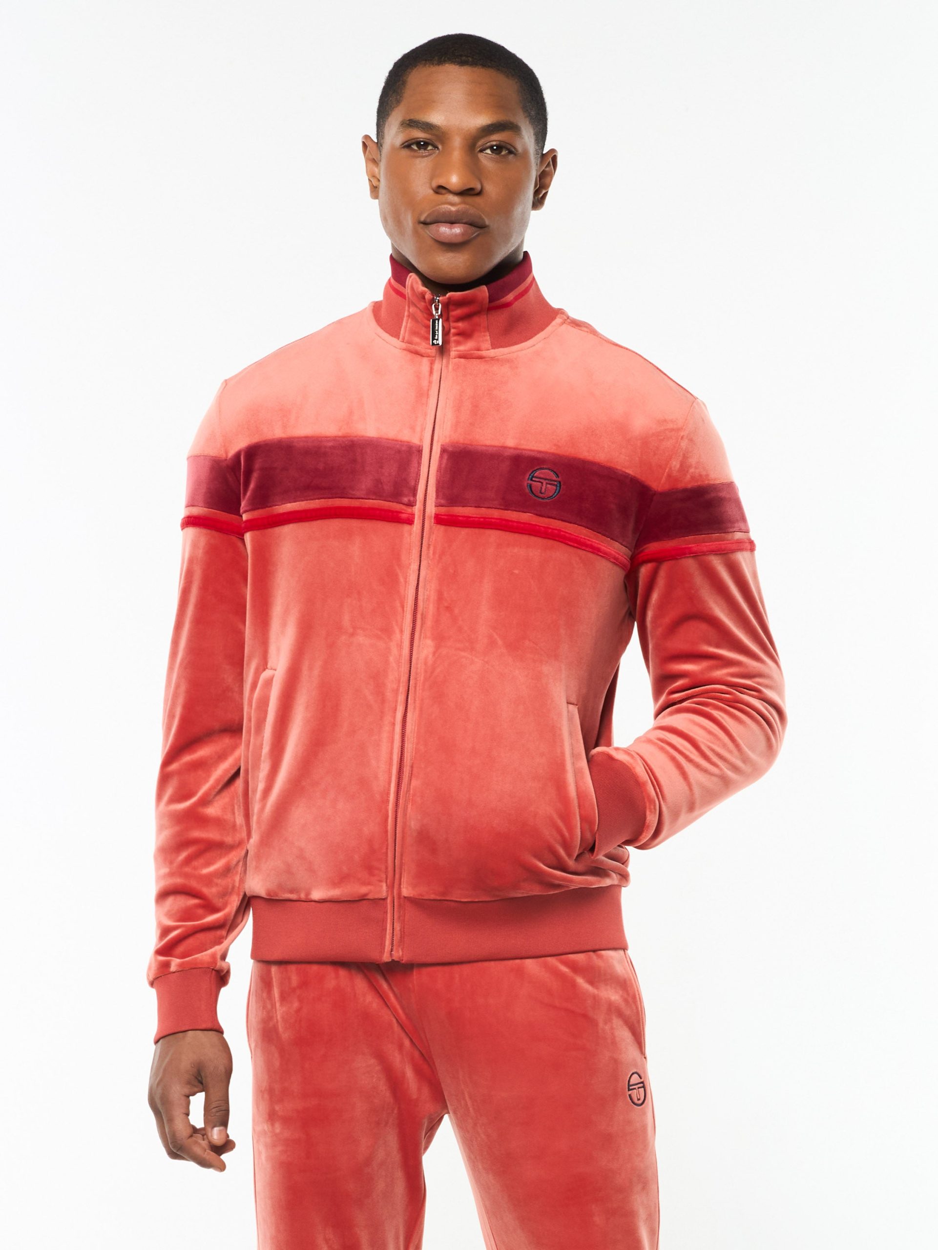 Damarindo Velour Track Jacket- Hot Sauce
