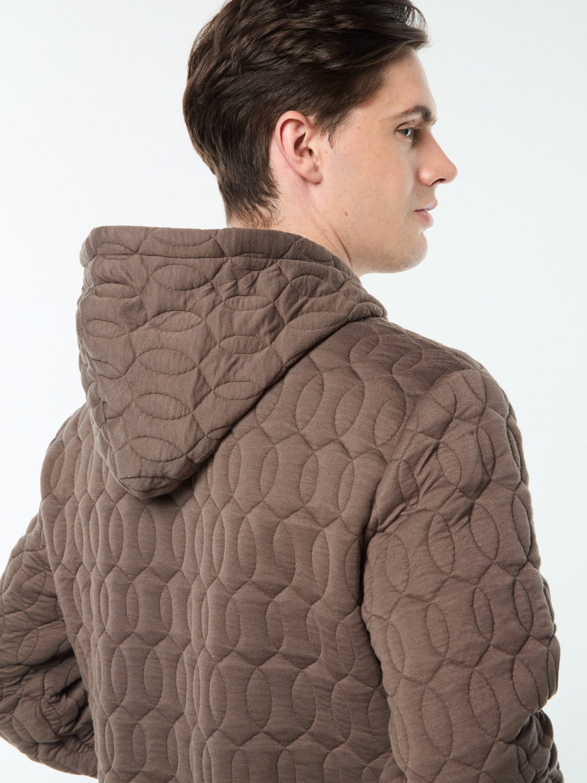 Aversa Quilted Hoodie- Morel - Image 6