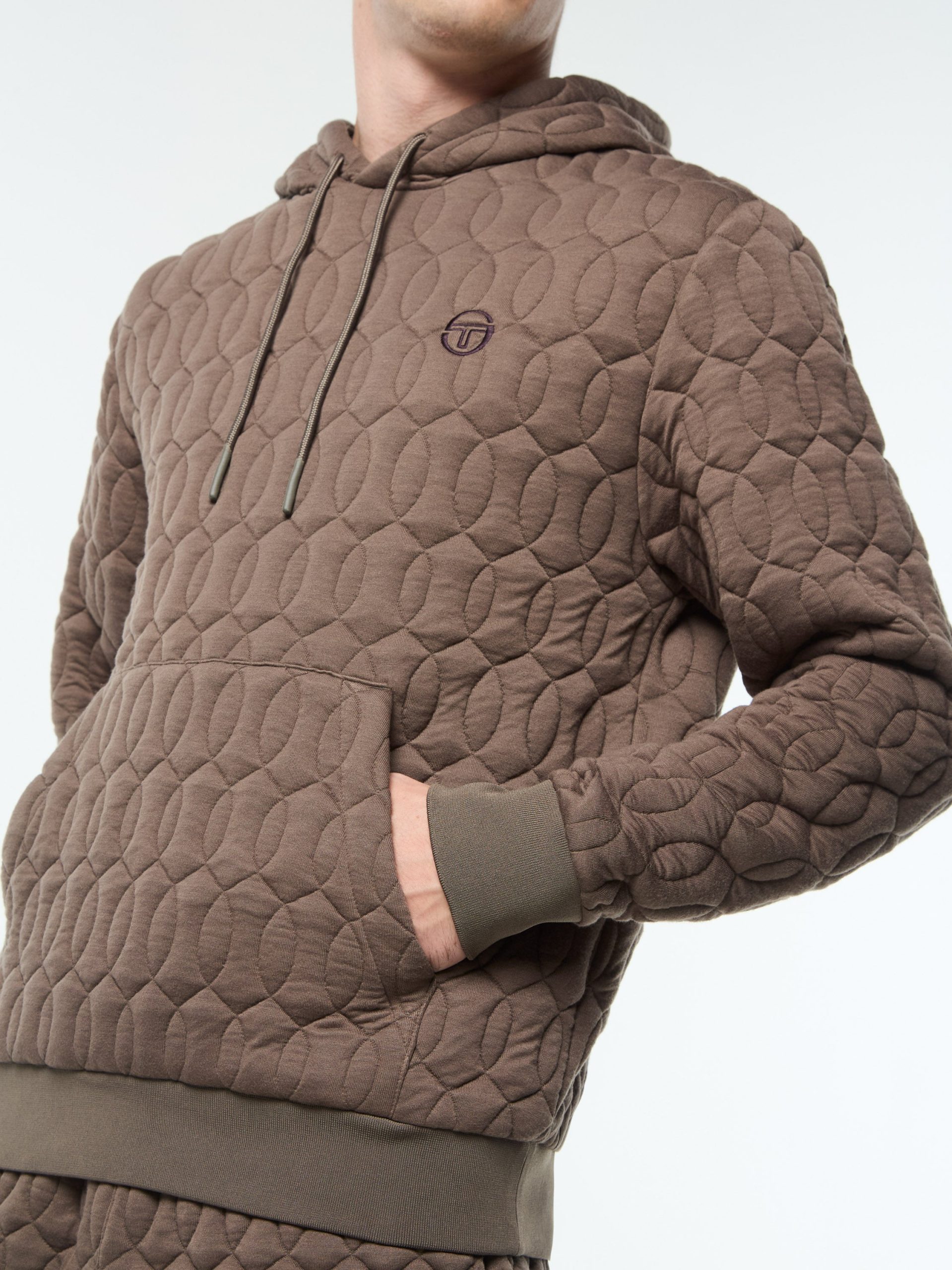 Aversa Quilted Hoodie- Morel - Image 7