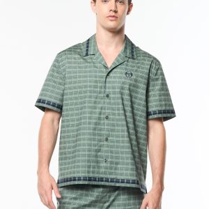 Quadretto Cabana Shirt- Duck Green