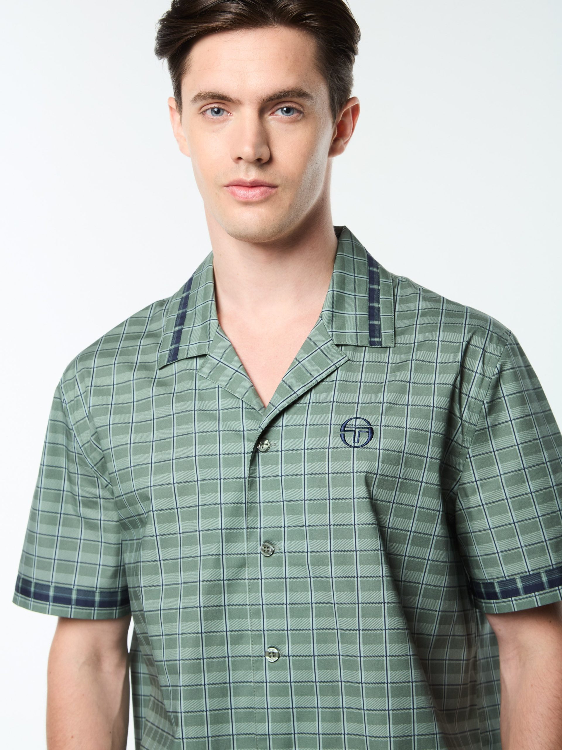 Quadretto Cabana Shirt- Duck Green - Image 7