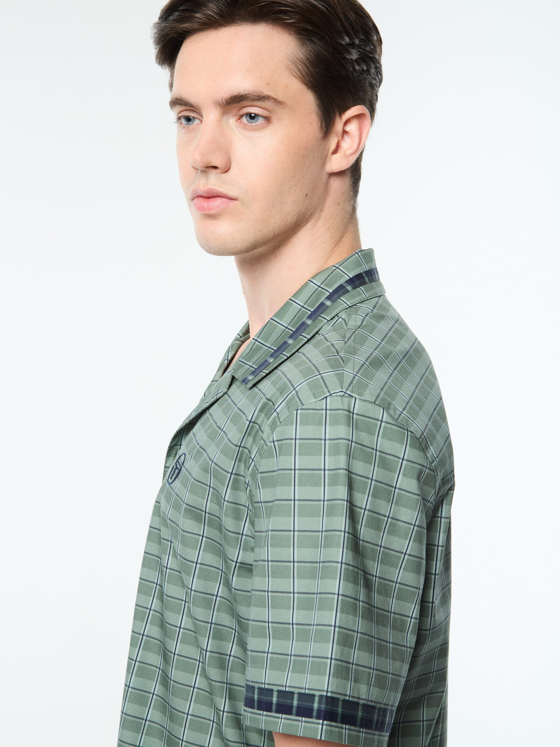 Quadretto Cabana Shirt- Duck Green - Image 8
