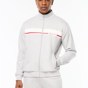 Cursivo Track Jacket- Quiet Grey