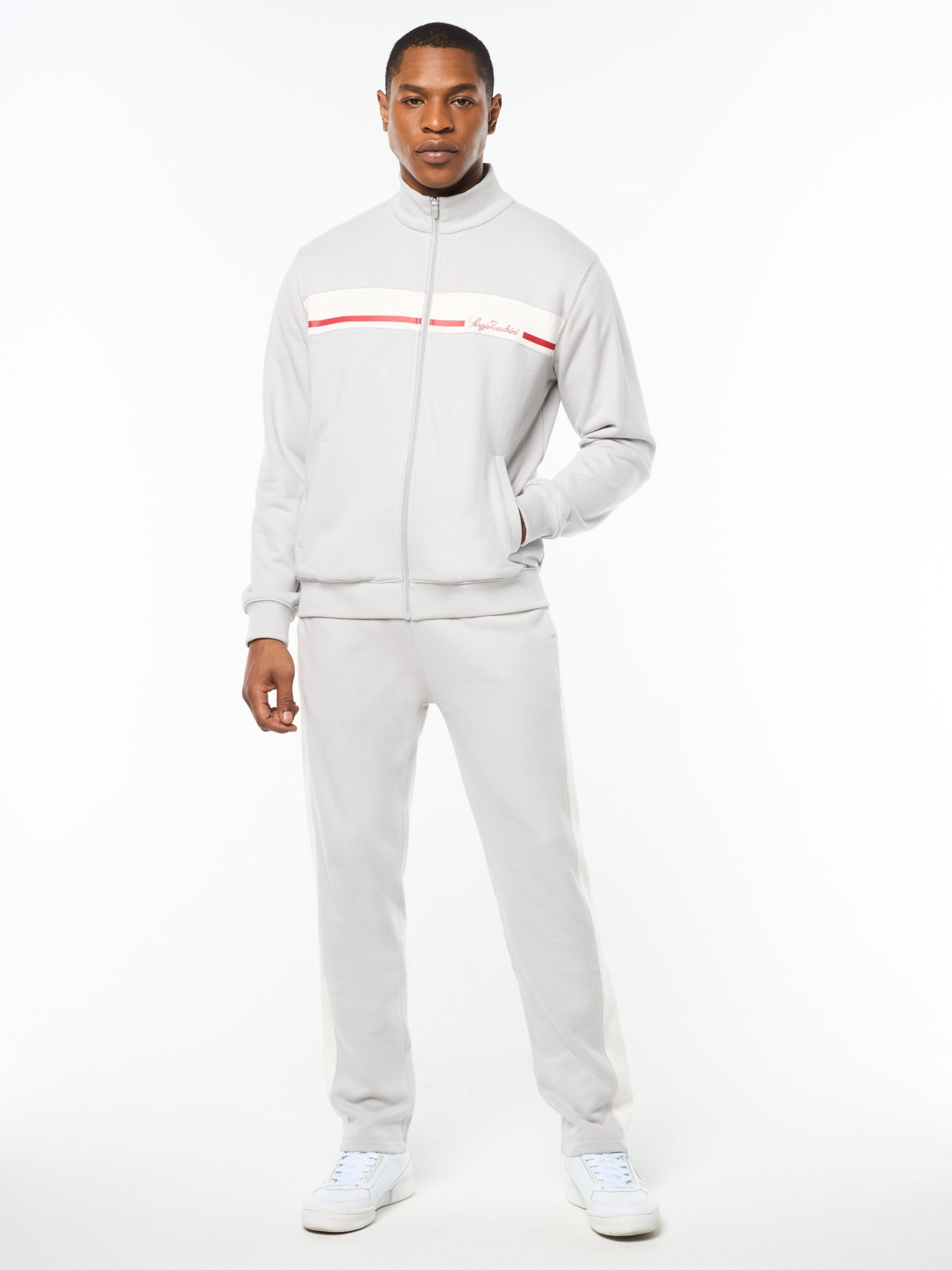 Cursivo Track Jacket- Quiet Grey - Image 3