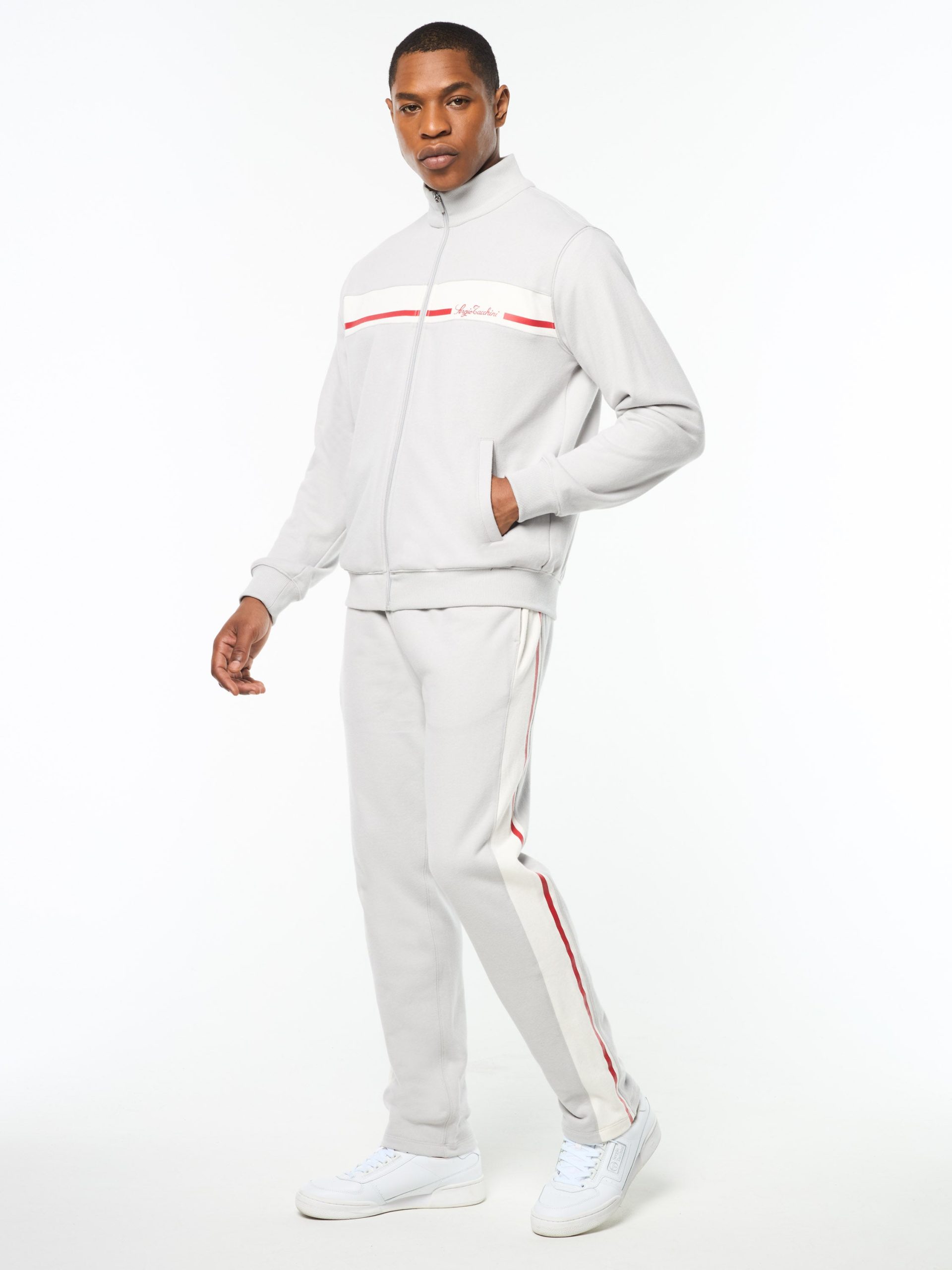 Cursivo Track Jacket- Quiet Grey - Image 4
