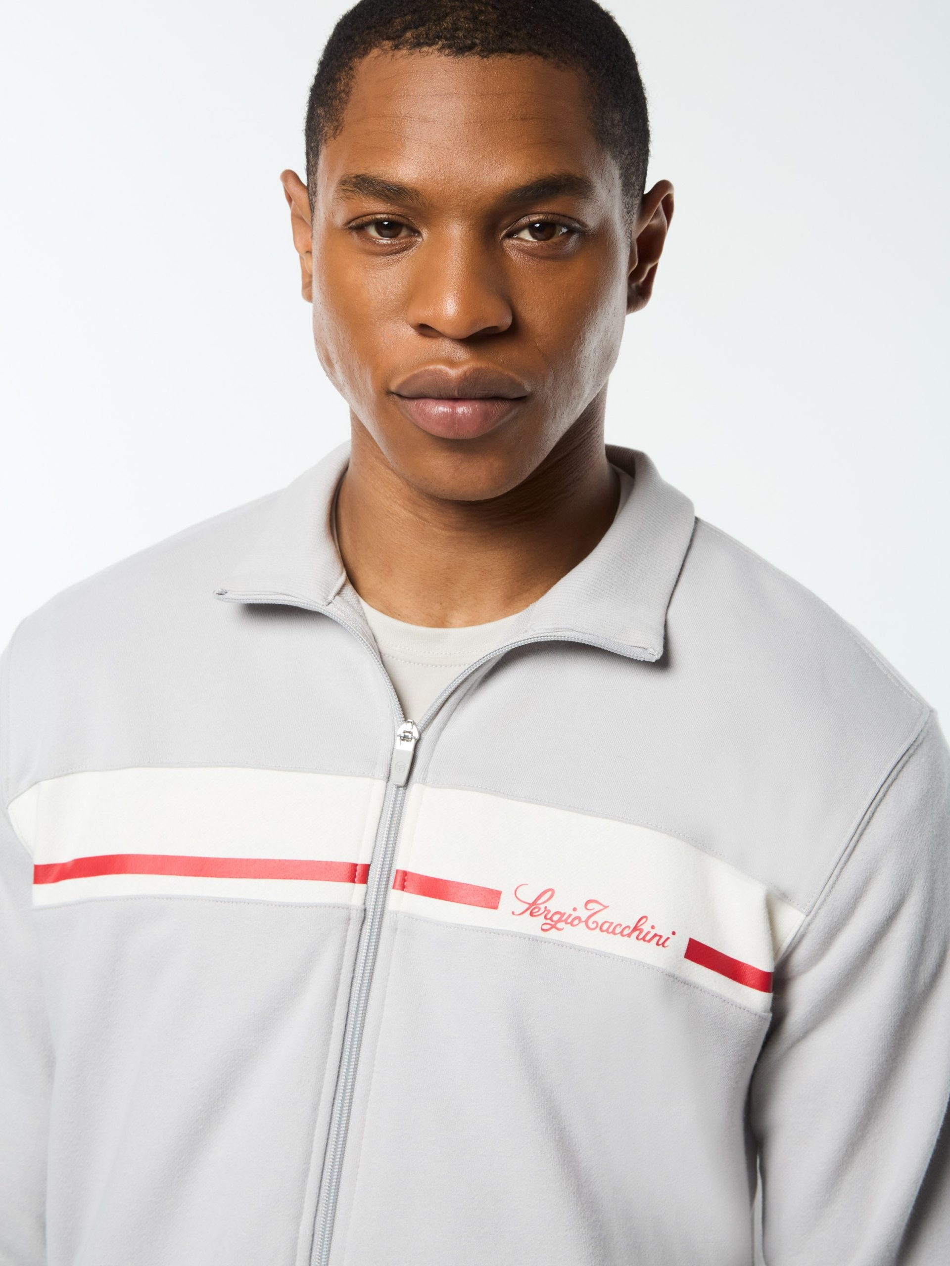 Cursivo Track Jacket- Quiet Grey - Image 8
