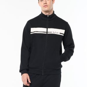 Cursivo Track Jacket- Black Beauty
