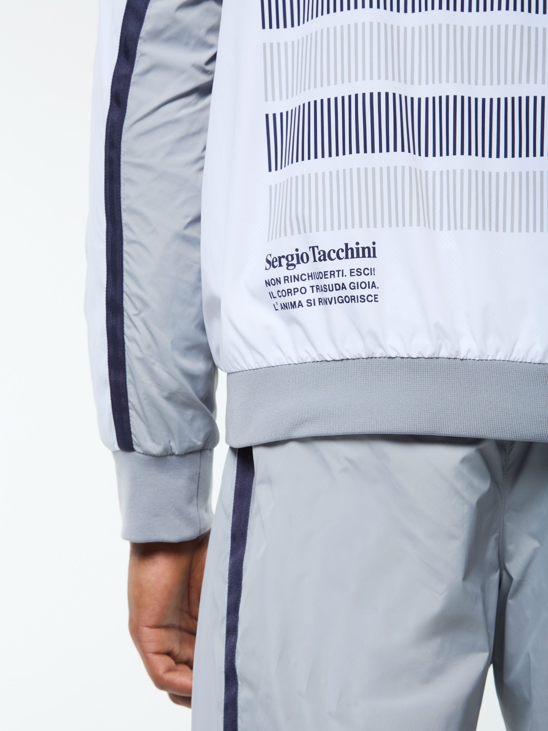 Campo Court Track Jacket- Quiet Grey - Image 5