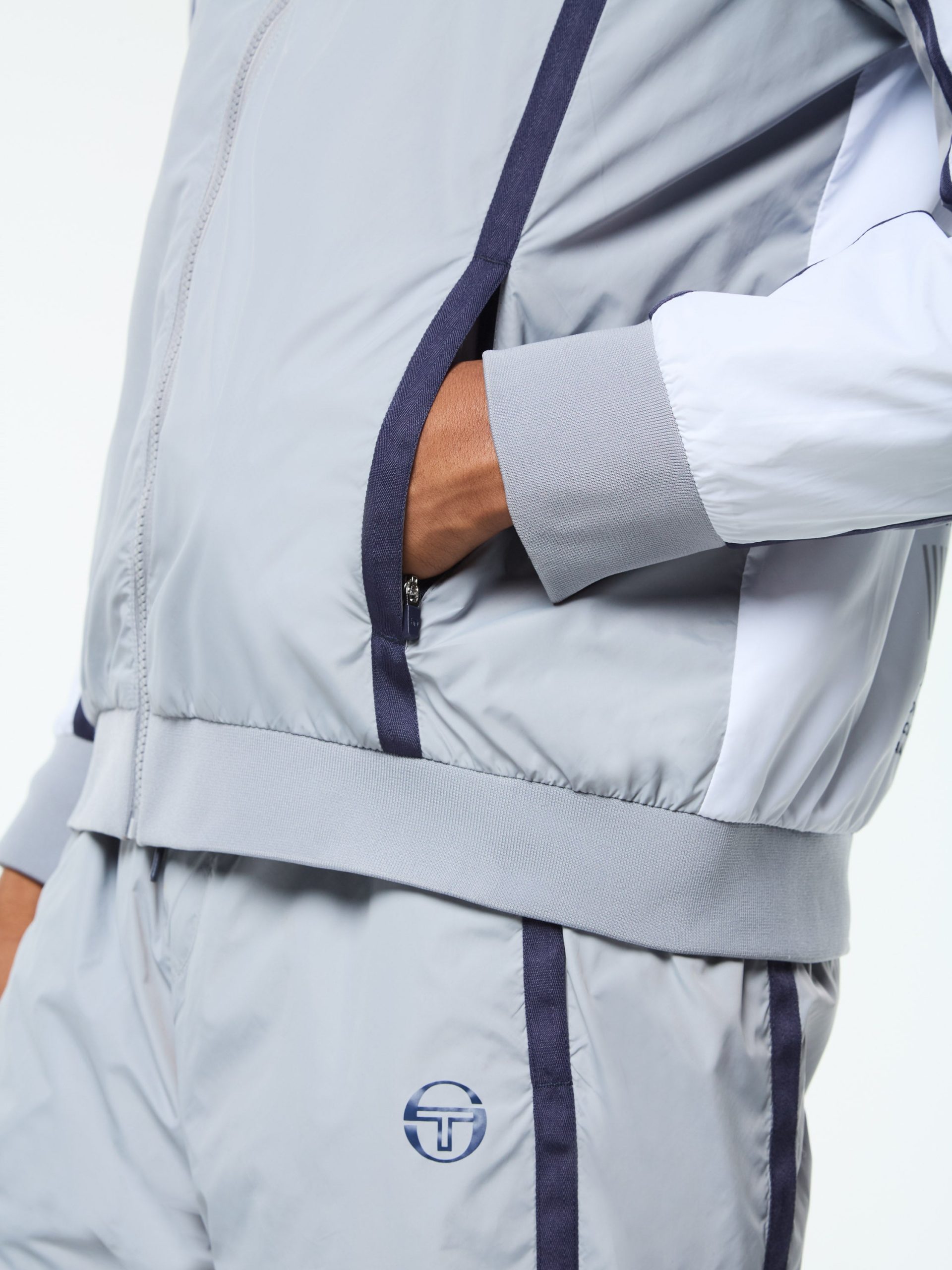 Campo Court Track Jacket- Quiet Grey - Image 7