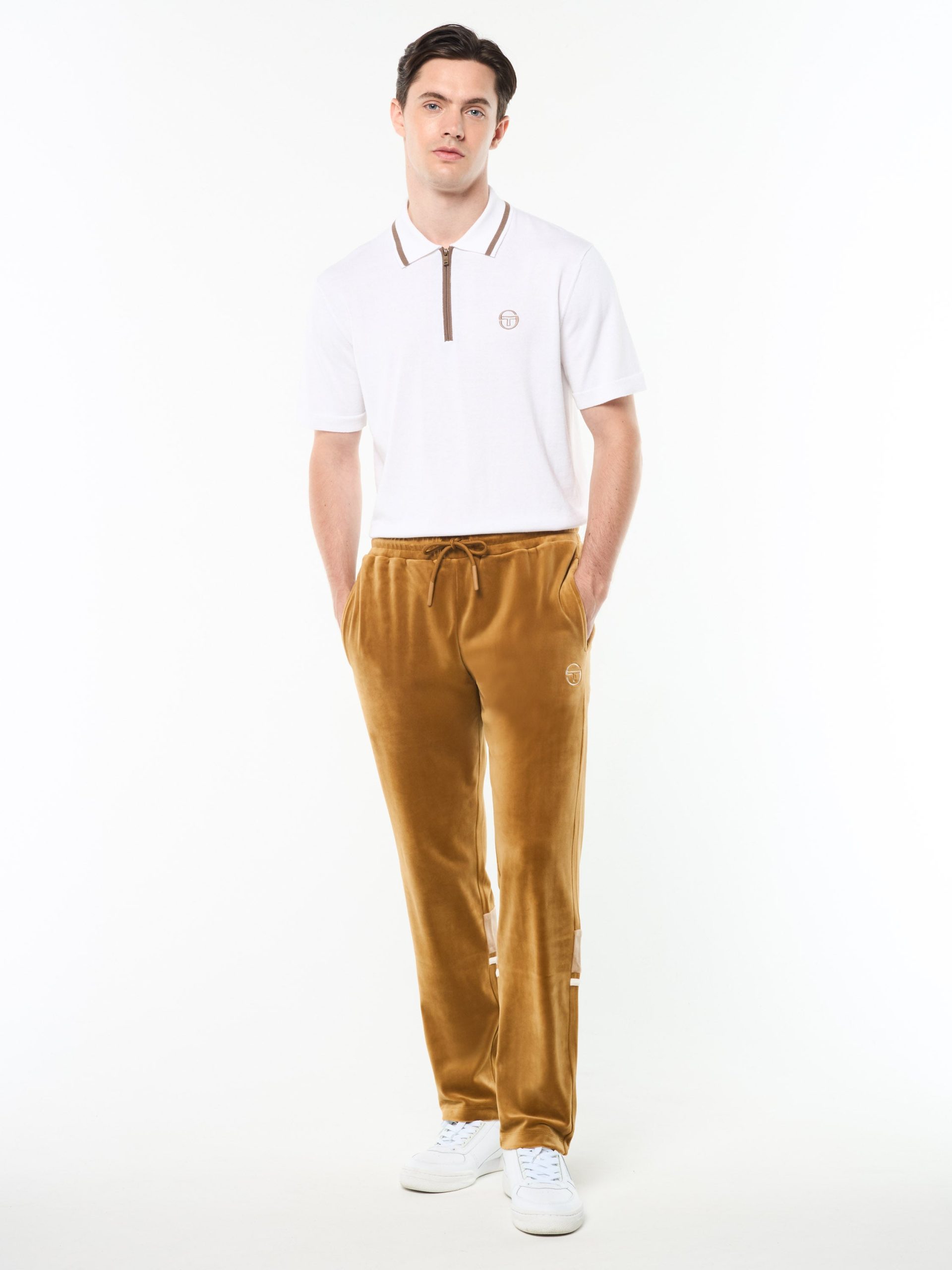 Damarindo Velour Track Pant- Bronze Brown - Image 3