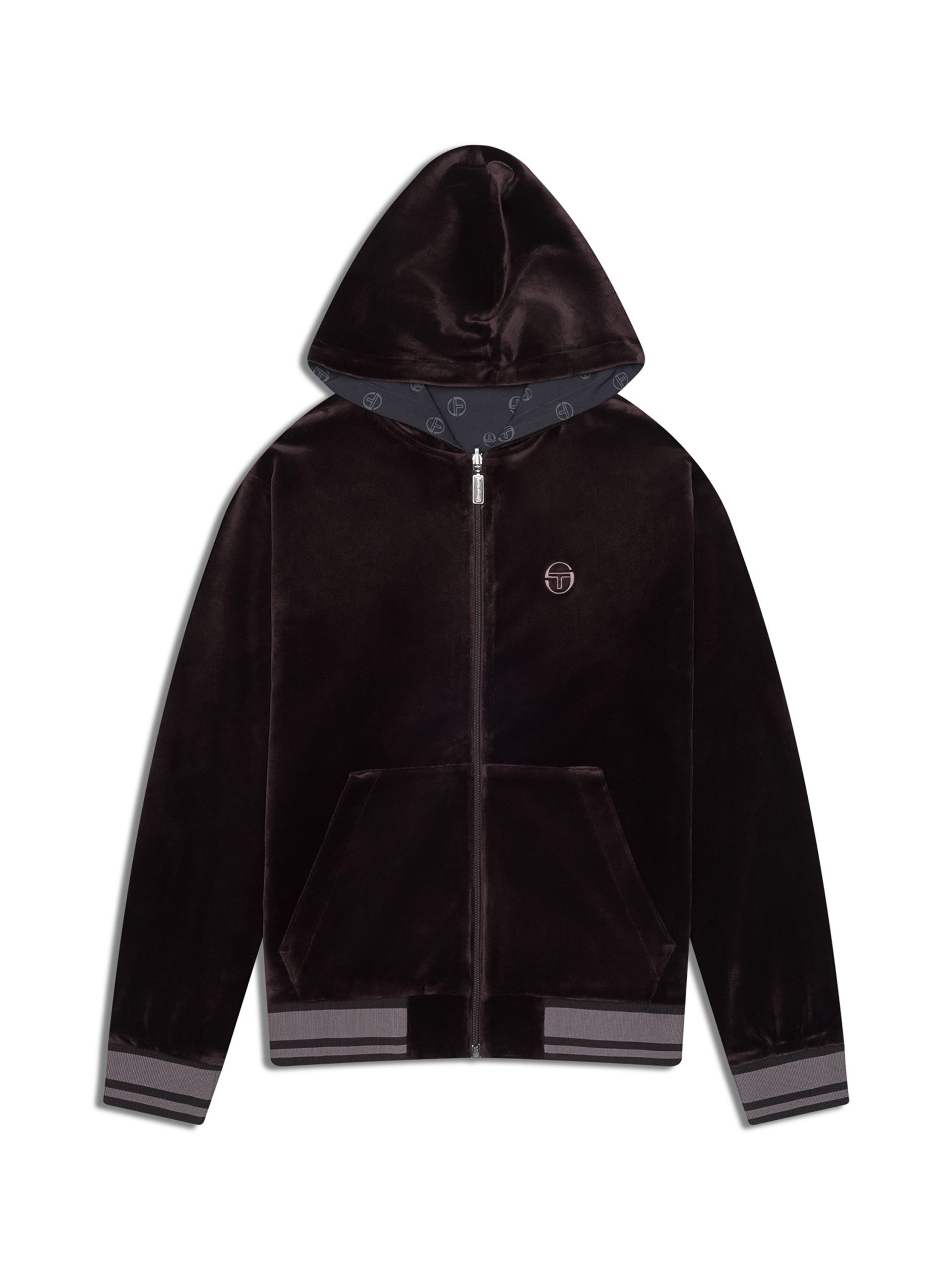 Viaggioa Reversible Velour Track Jacket-Black Beauty - Image 2