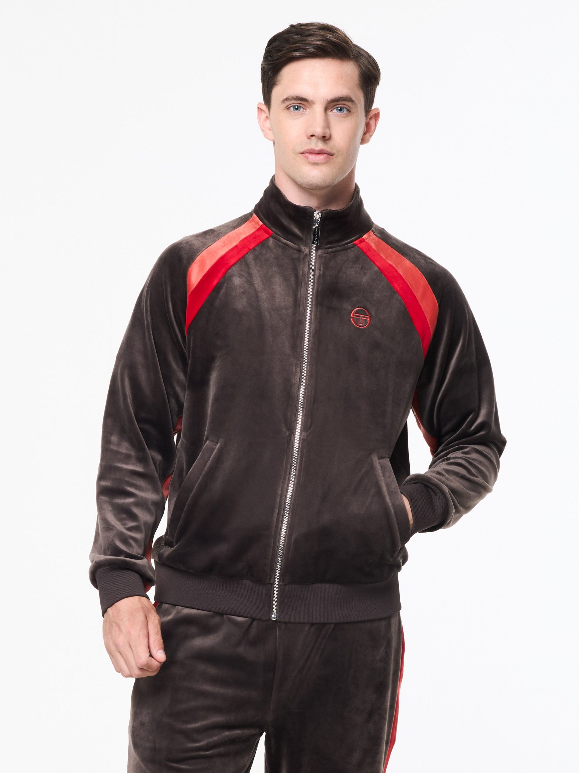 Banda Velour Track Jacket- Mulch