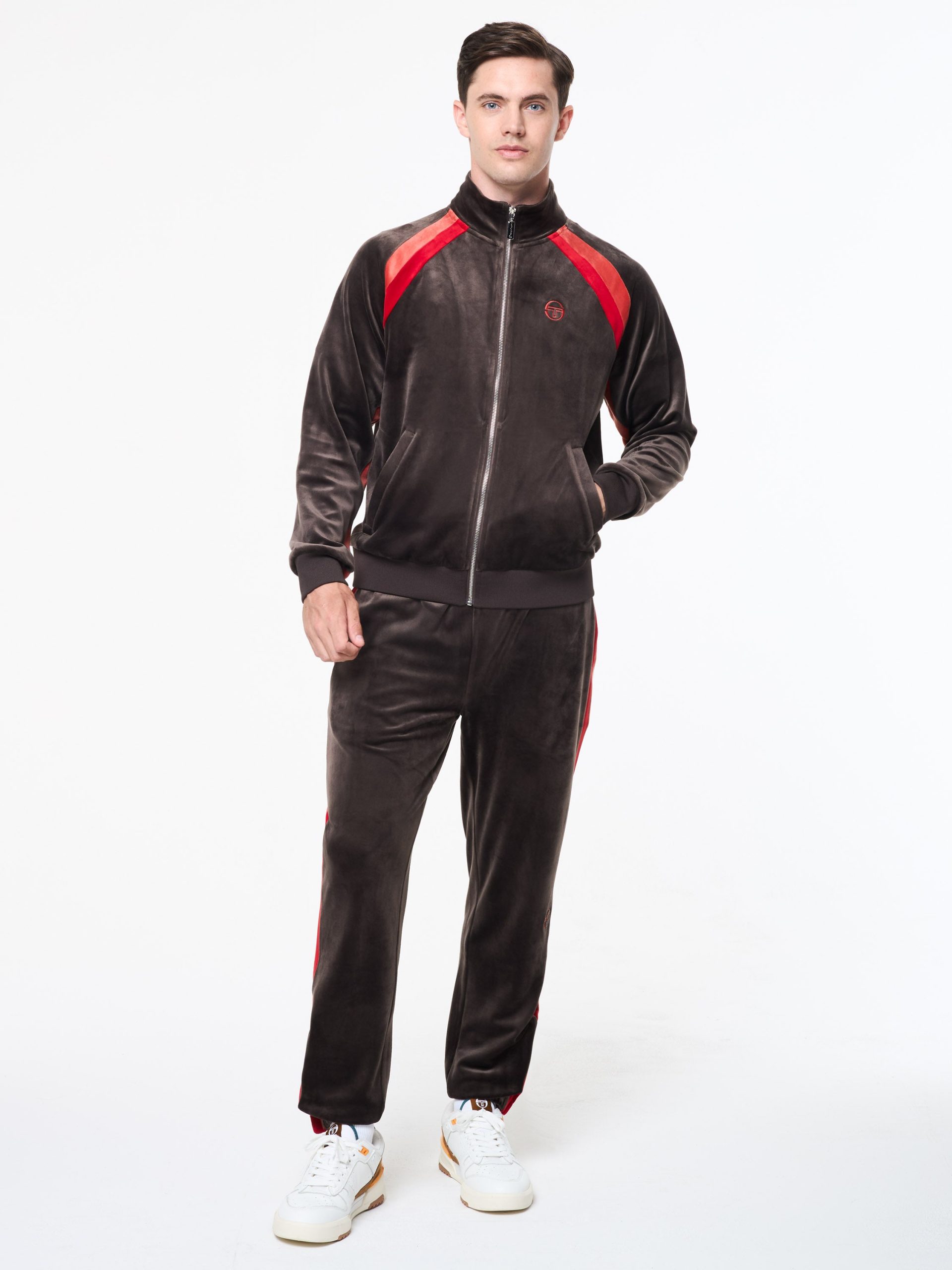 Banda Velour Track Jacket- Mulch - Image 3