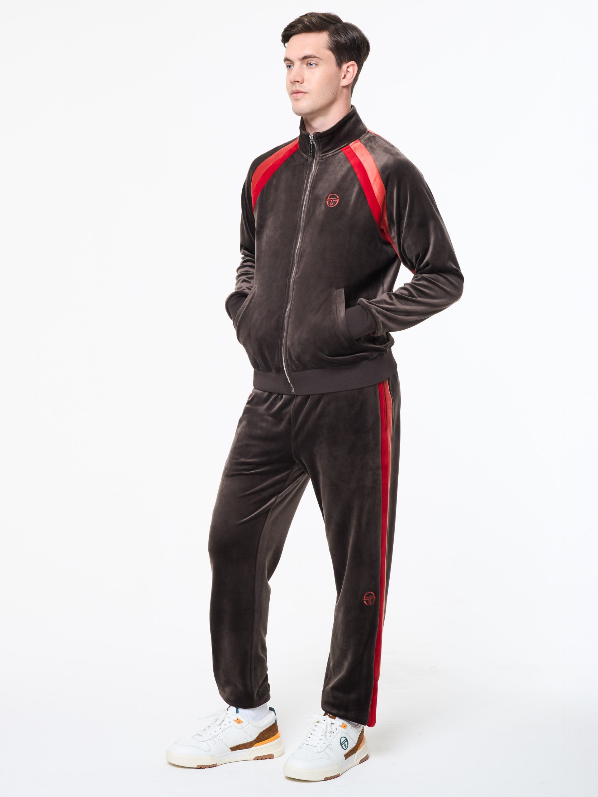 Banda Velour Track Jacket- Mulch - Image 4