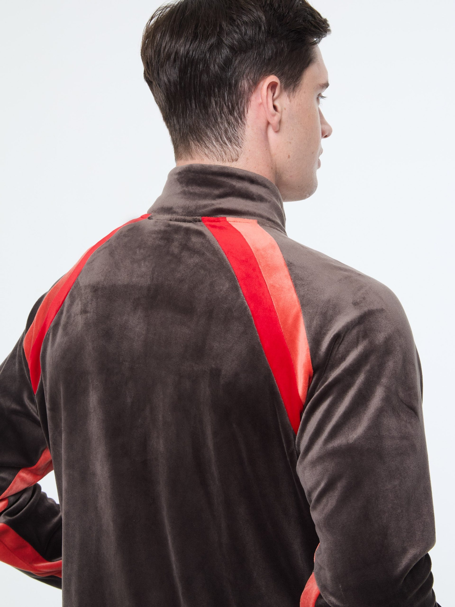 Banda Velour Track Jacket- Mulch - Image 6