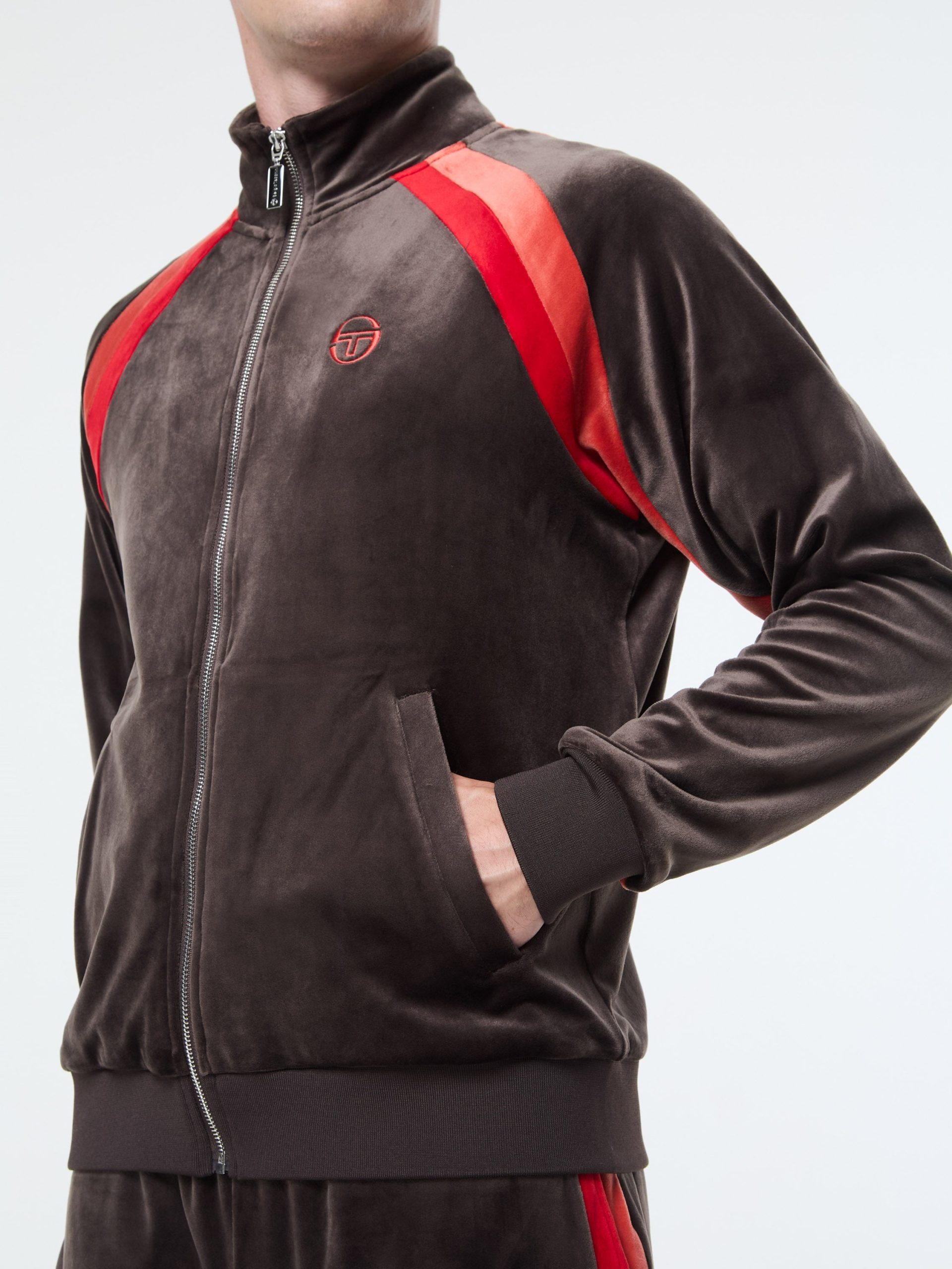 Banda Velour Track Jacket- Mulch - Image 7