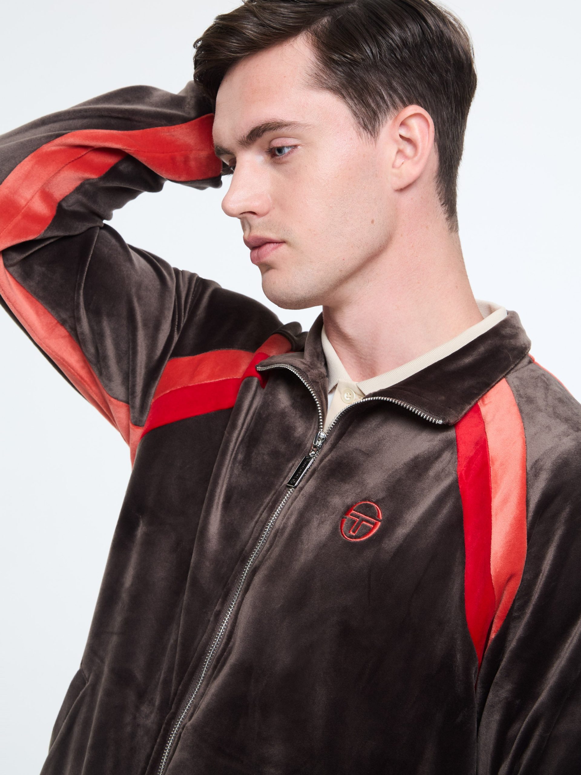 Banda Velour Track Jacket- Mulch - Image 8