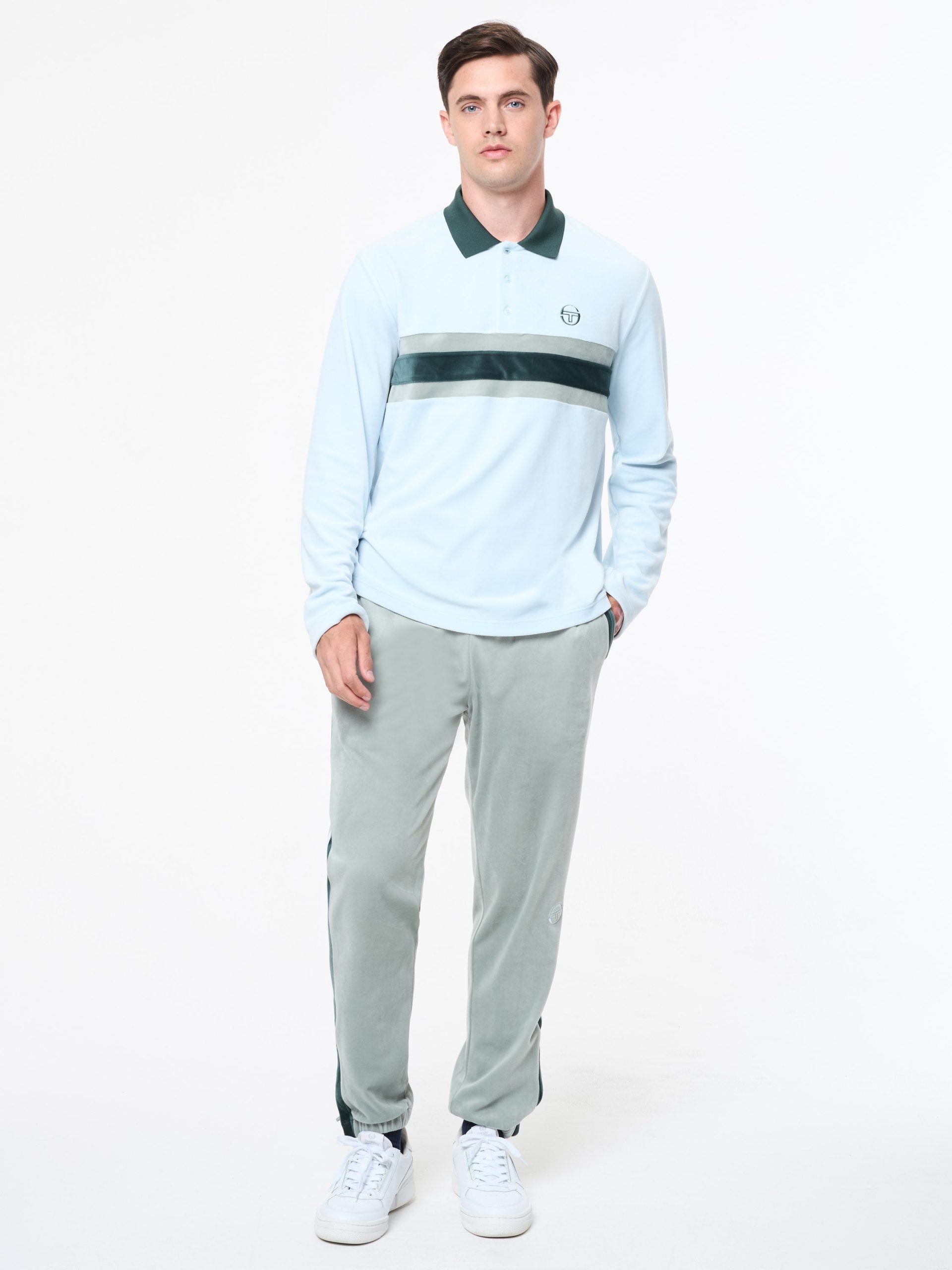 Banda Velour Polo- Baby Blue - Image 3