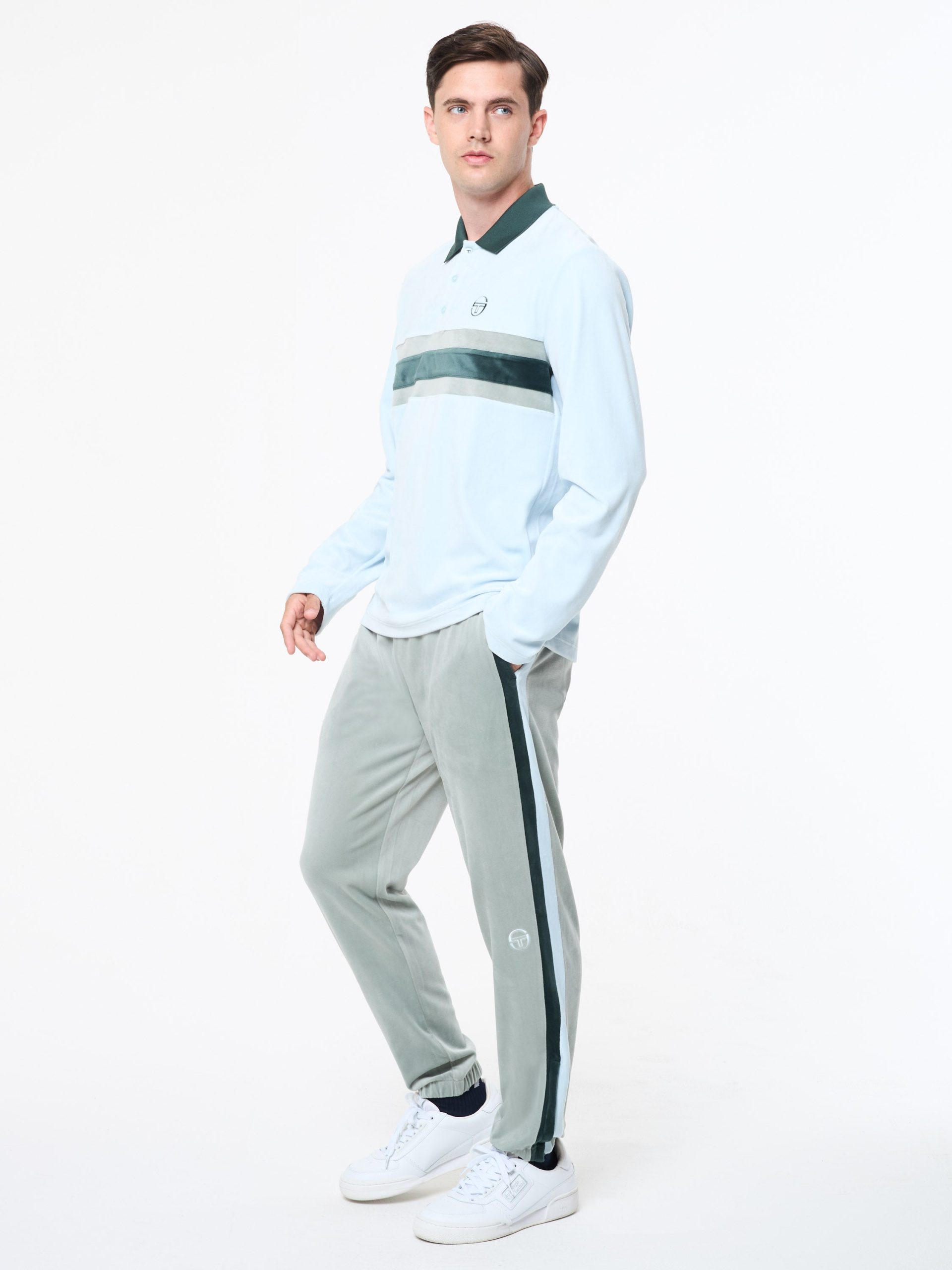Banda Velour Polo- Baby Blue - Image 4