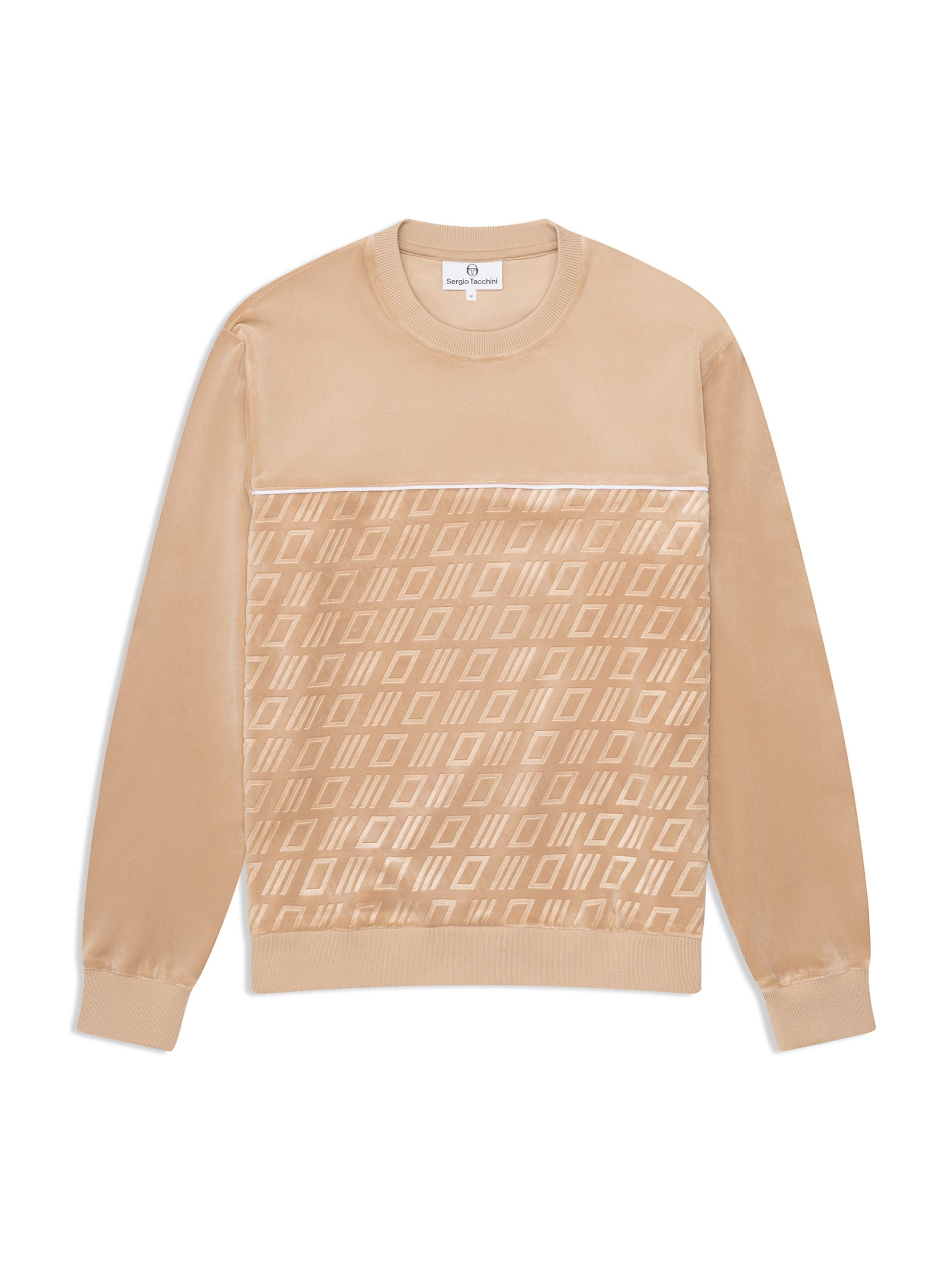 Bandiera Debossed Velour Crewneck-Humus - Image 2