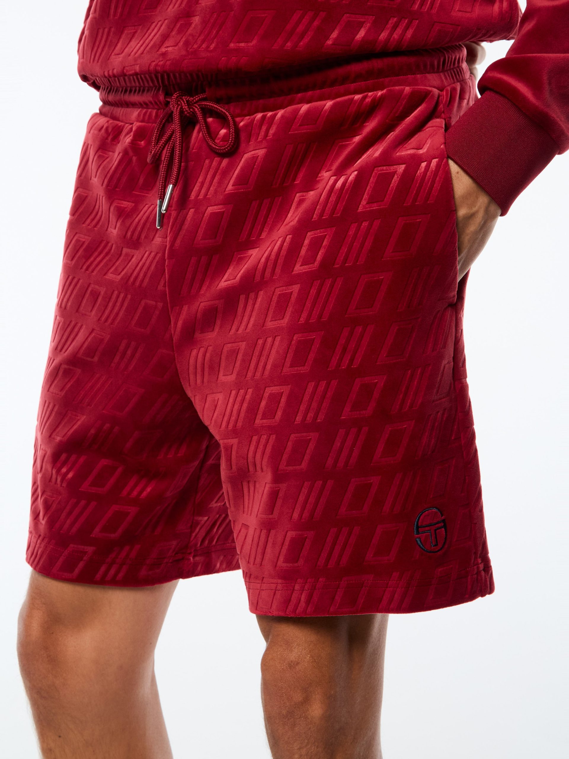 Bandiera Debossed Velour Short-Rhubarb - Image 7