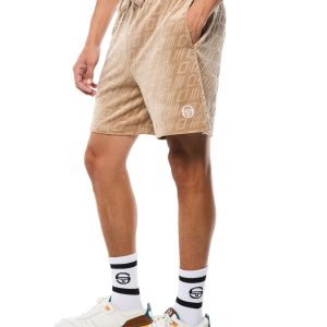 Bandiera Debossed Velour Short-Humus
