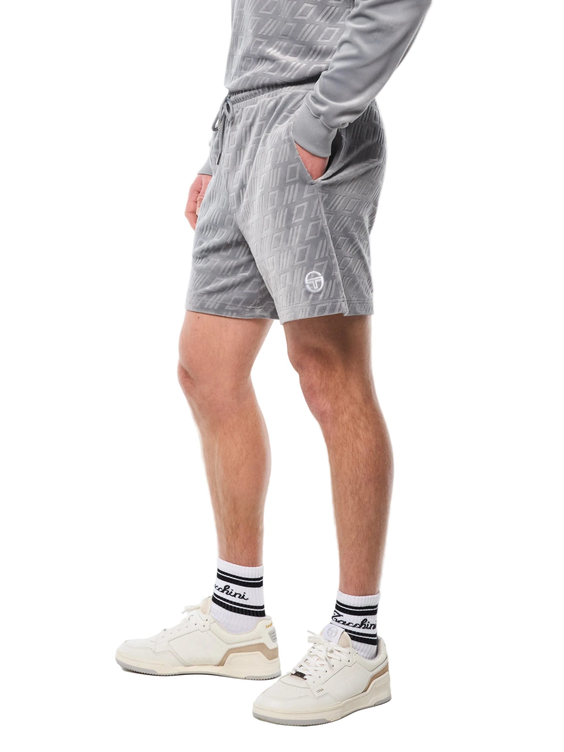 Bandiera Debossed Velour Short-Sleet