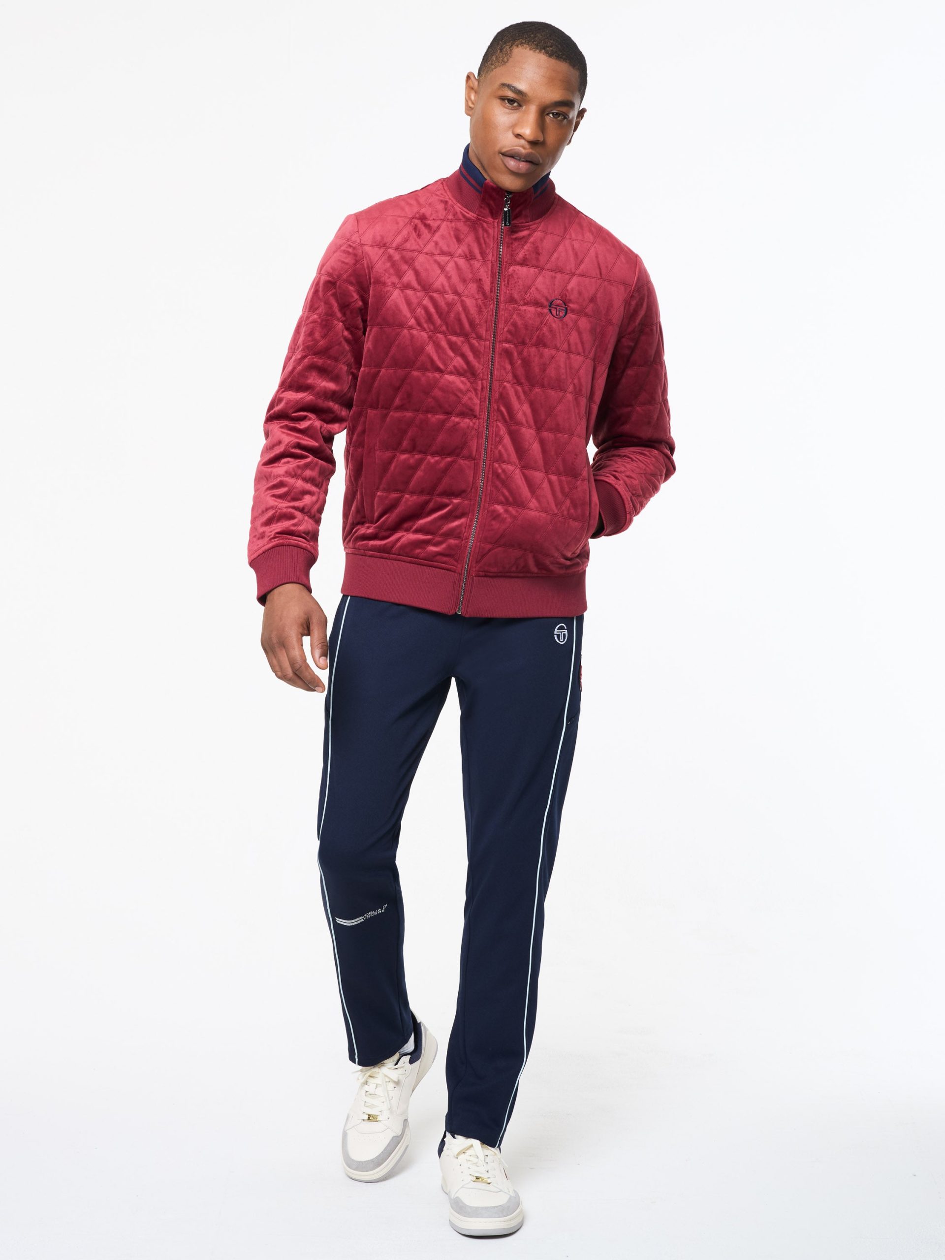 Redi Quilted Velour Bomber Jacket- Rhubarb - Image 3