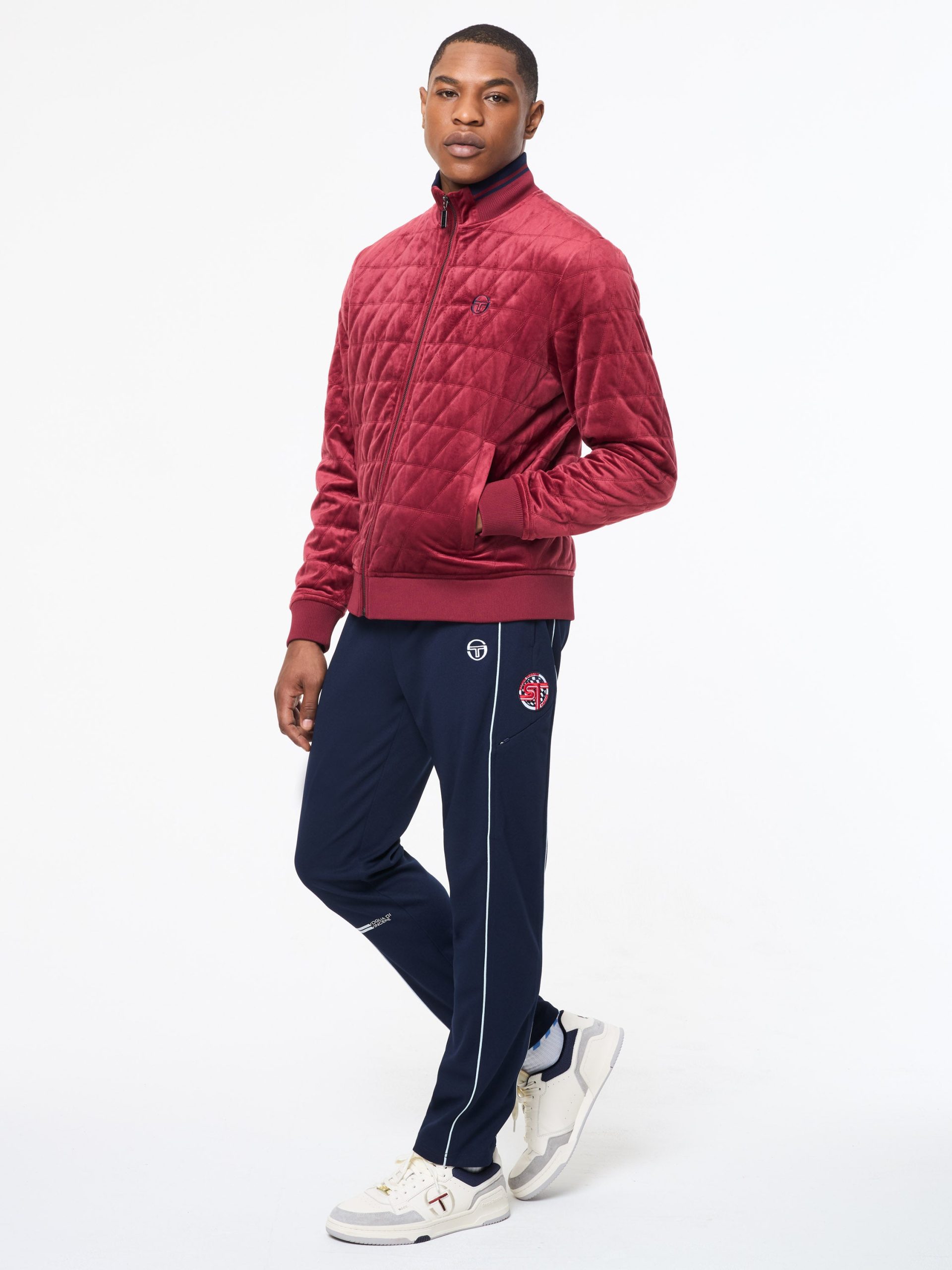 Redi Quilted Velour Bomber Jacket- Rhubarb - Image 4