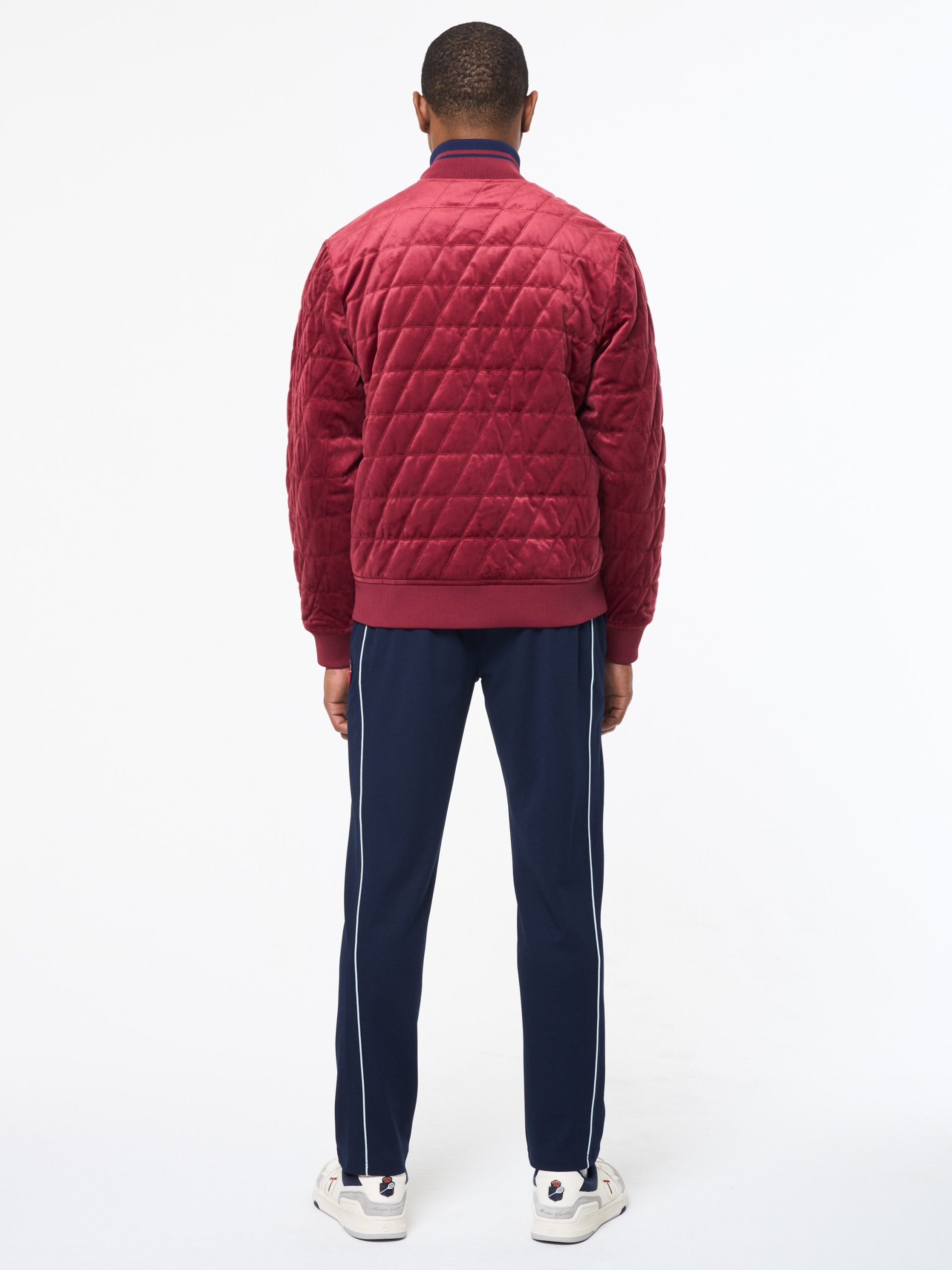 Redi Quilted Velour Bomber Jacket- Rhubarb - Image 5