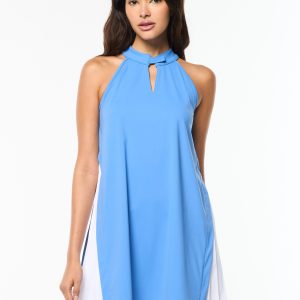 Agata Halter-Neck Dress- Ultramarine