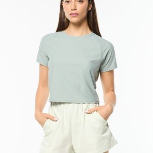 Eva Cropped Top- Slate Gray