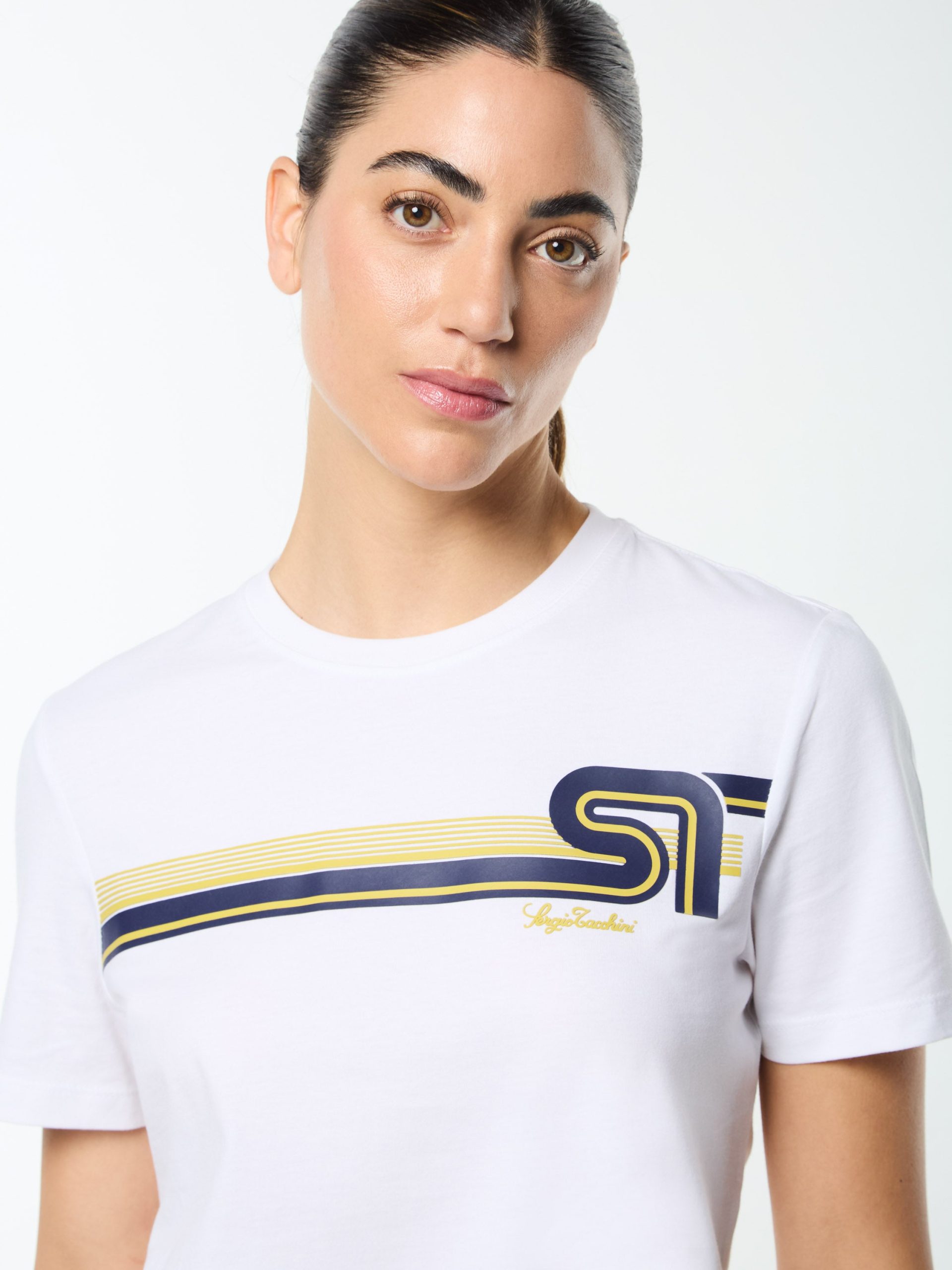 Women's Corsa T-Shirt- Brilliant White - Image 7