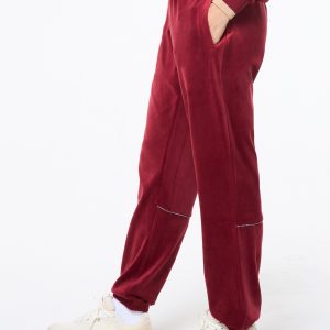 Leta Velour Pant- Rhubarb