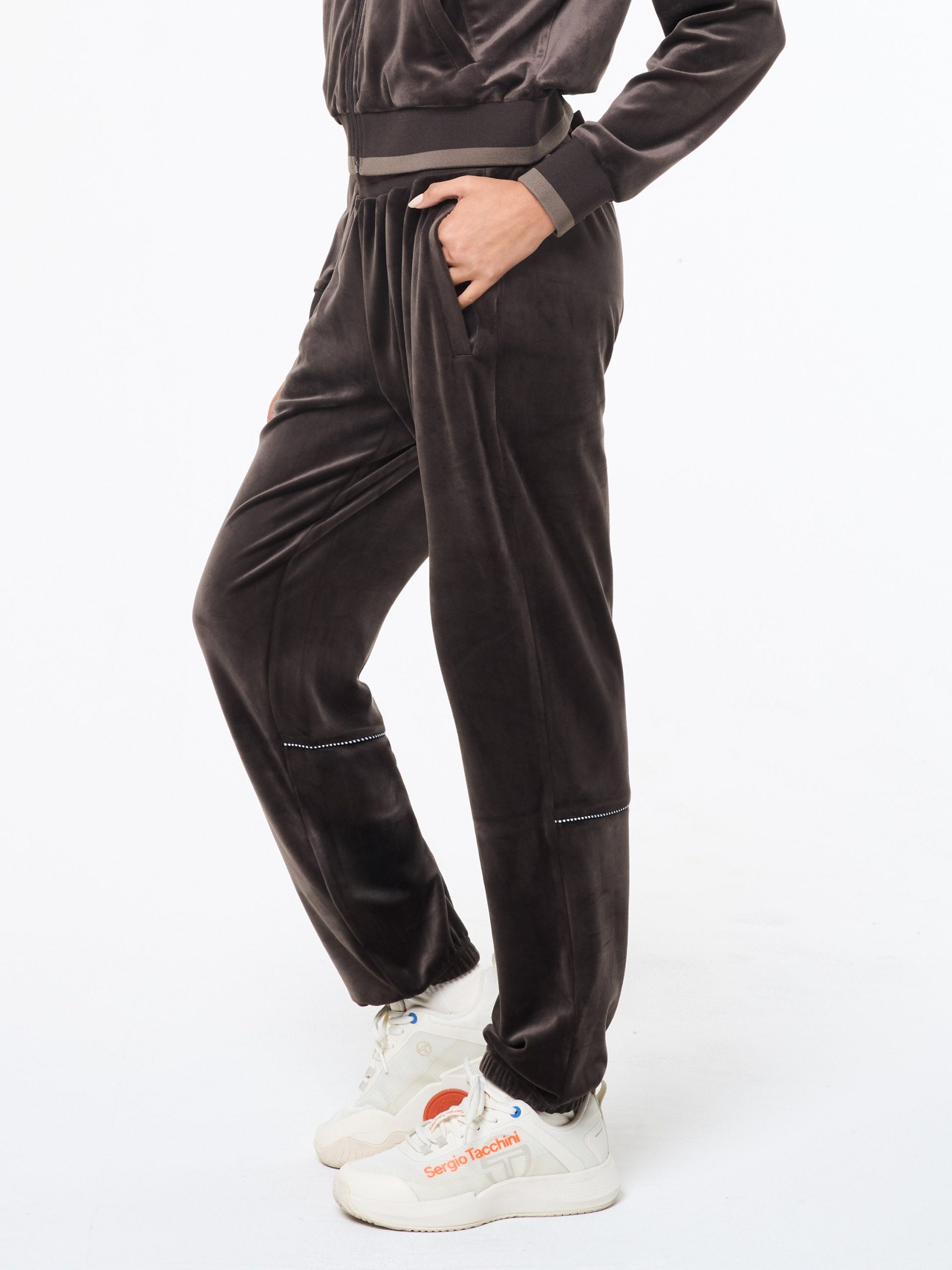 Leta Velour Pant- Mulch