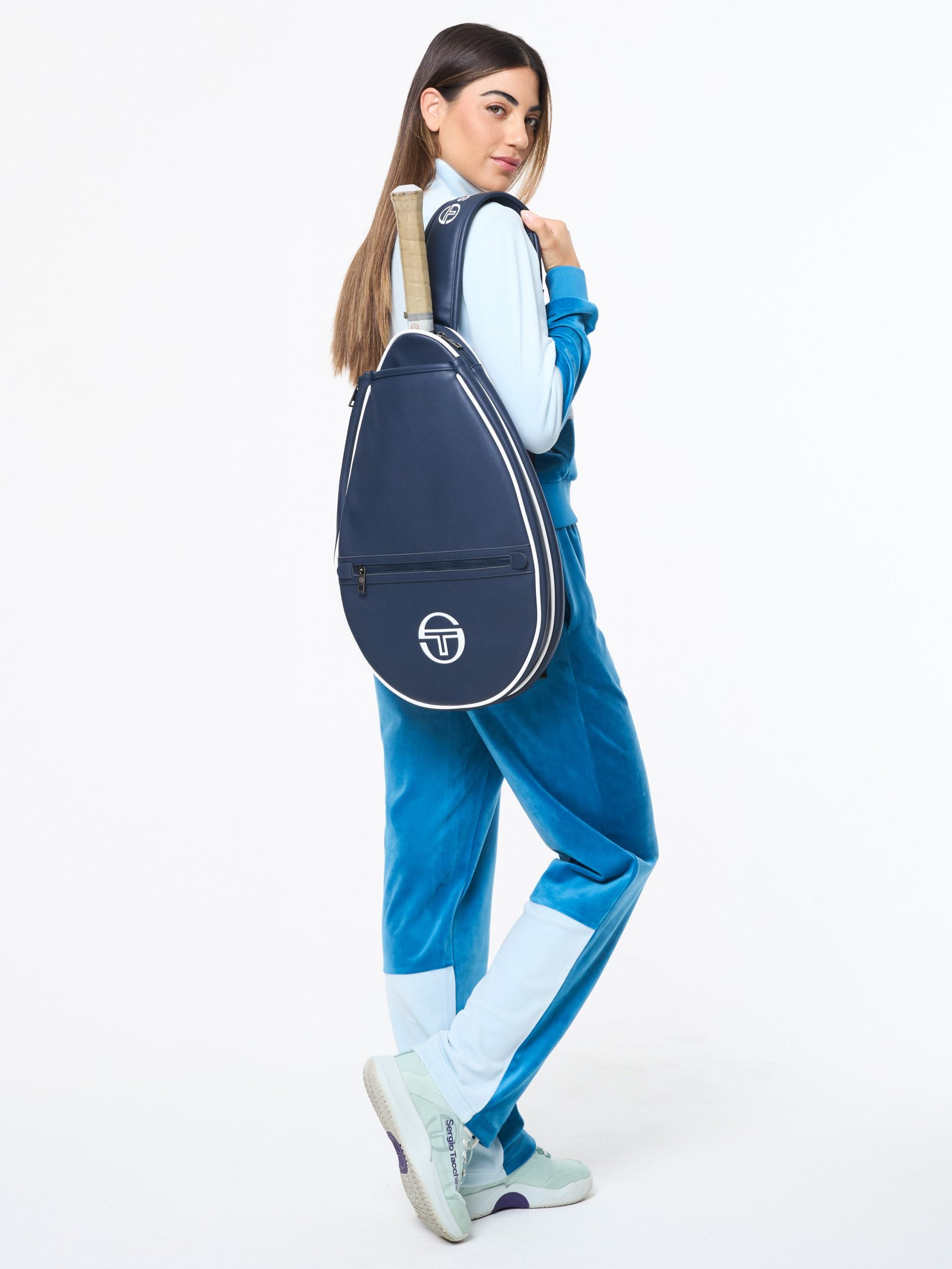 Lina Velour Track Jacket- Baby Blue - Image 9