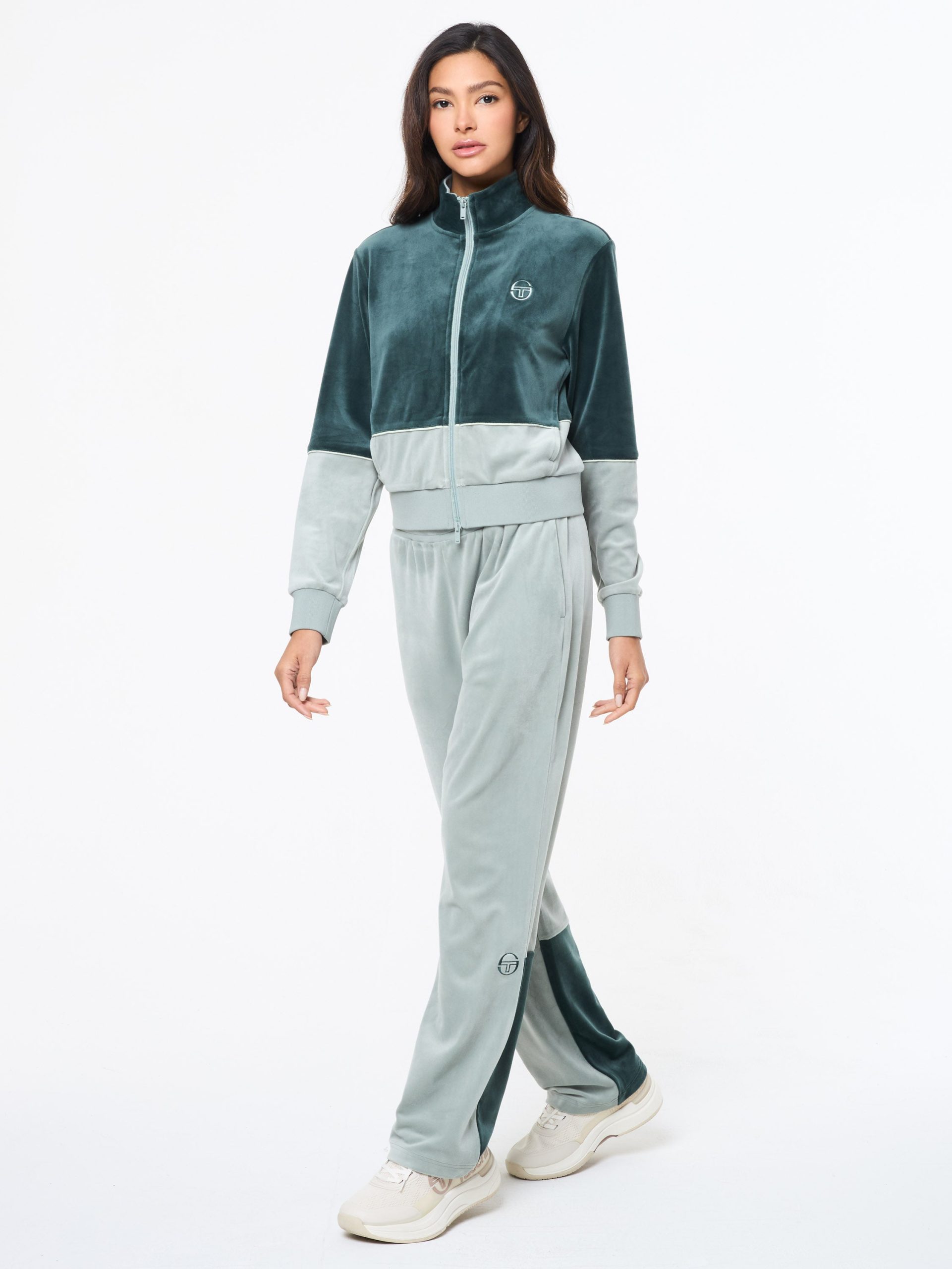 Lina Velour Track Jacket- Green Gables - Image 4