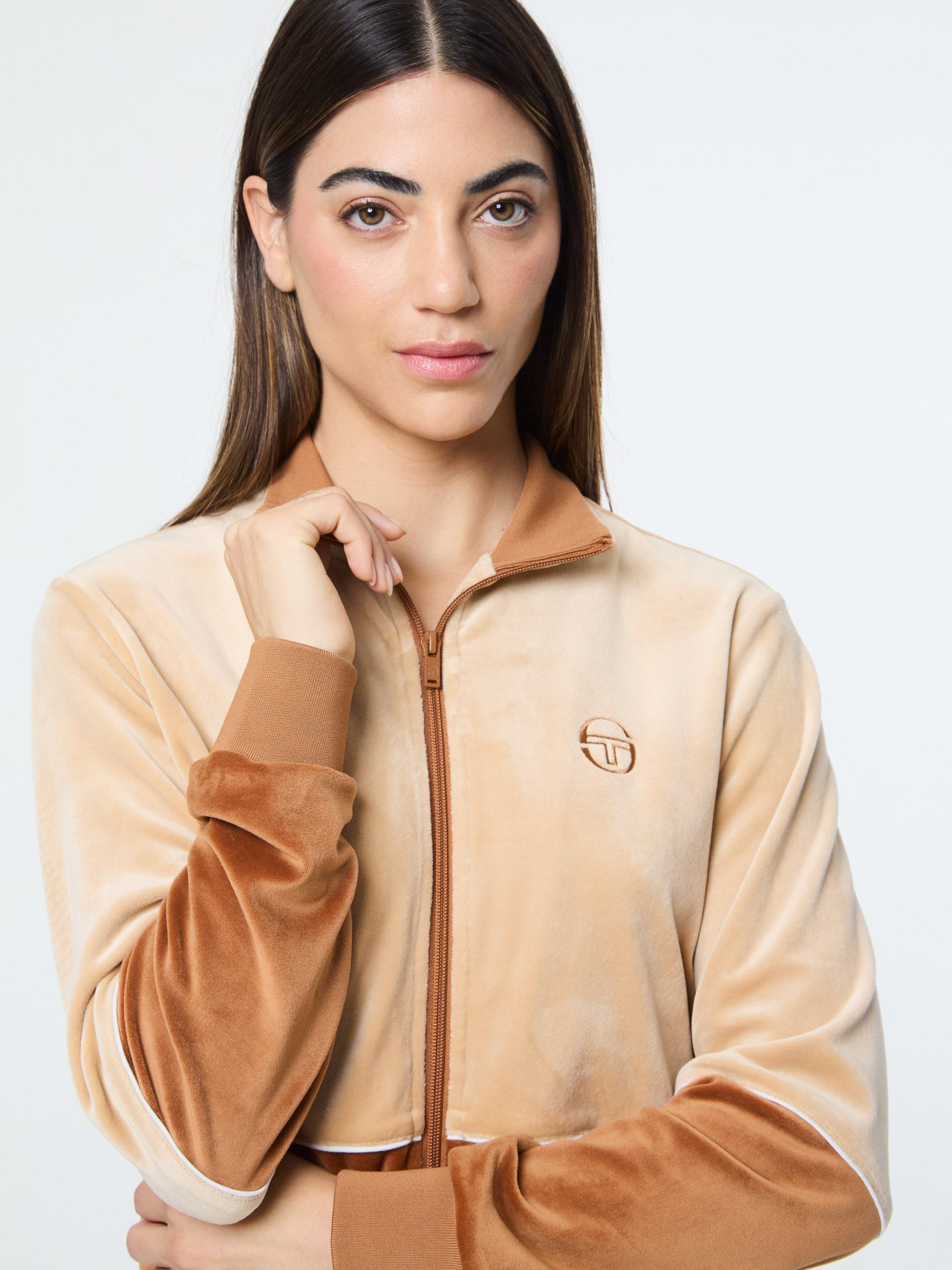 Lina Velour Track Jacket- Candied Ginger - Image 8
