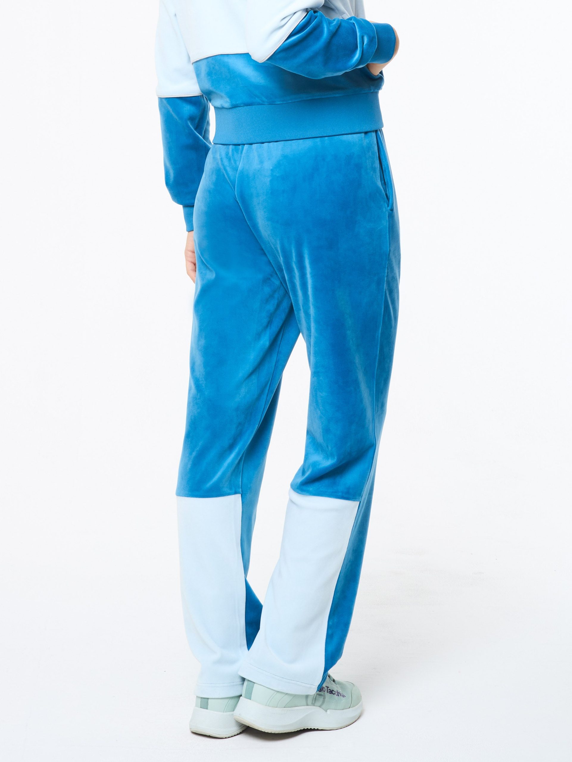 Lina Velour Track Pant- Baby Blue - Image 4