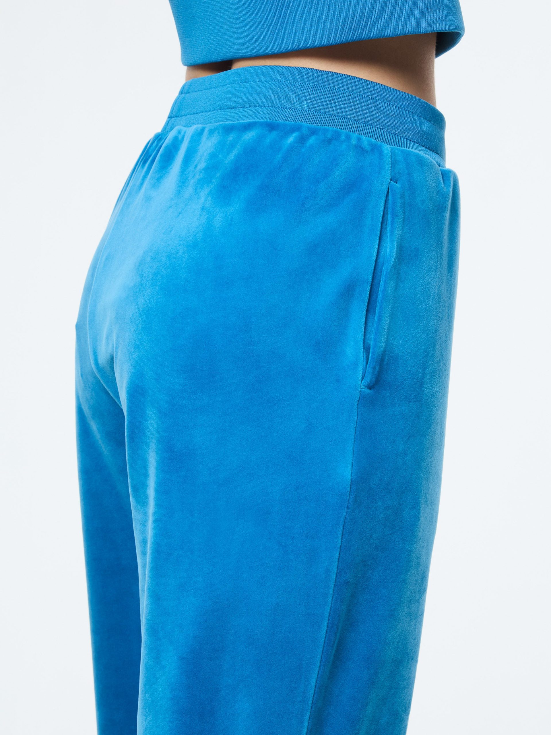 Lina Velour Track Pant- Baby Blue - Image 9