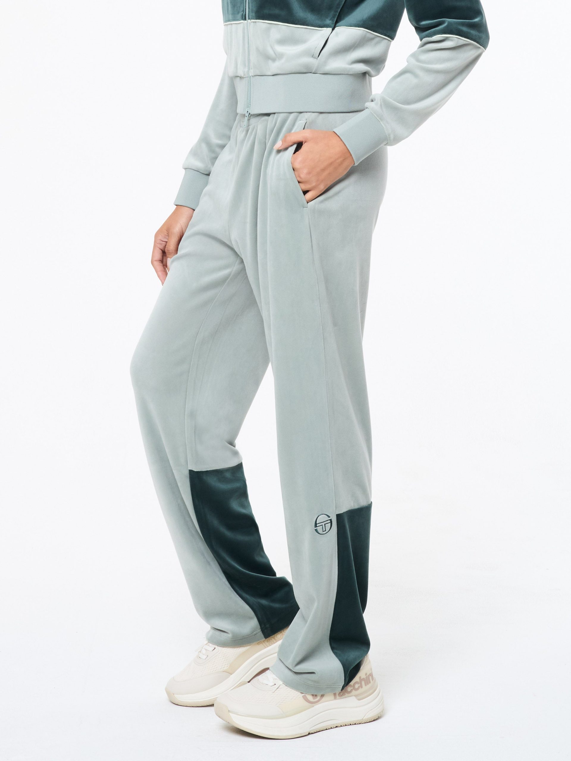 Lina Velour Track Pant- Green Gables