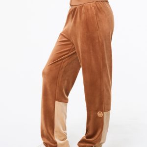 Lina Velour Track Pant- Candied Ginger