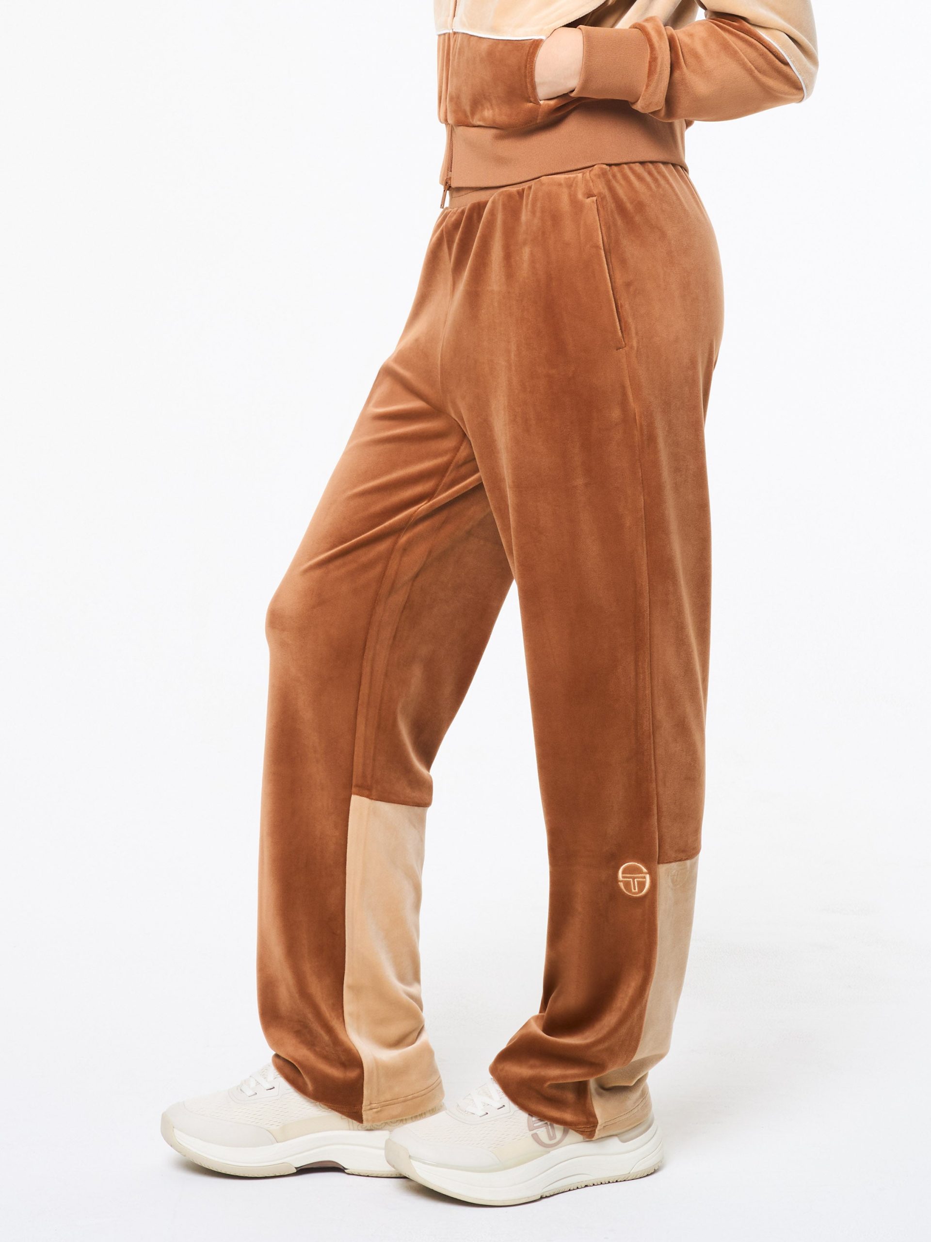 Lina Velour Track Pant- Candied Ginger
