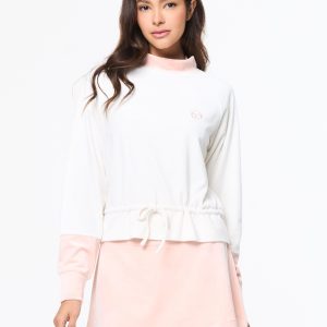 Lina Velour Top- Gardenia