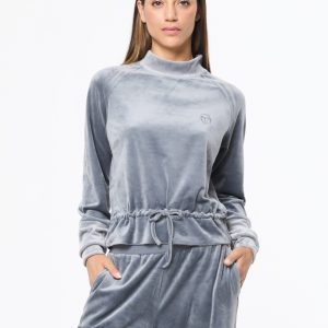 Lina Velour Top- Quiet Shade