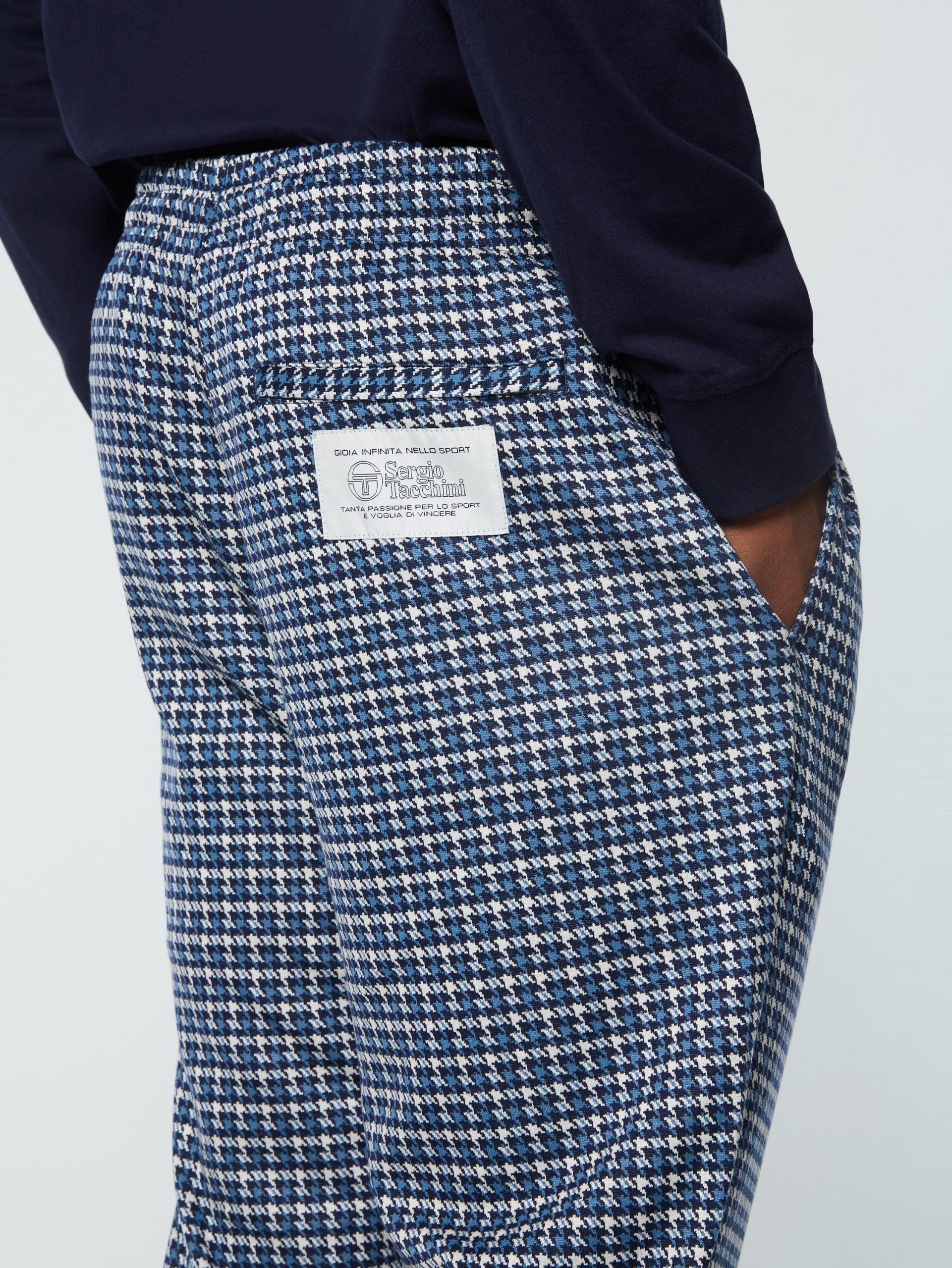 Dallas Houndstooth Track Pant- Maritime Blue - Image 6